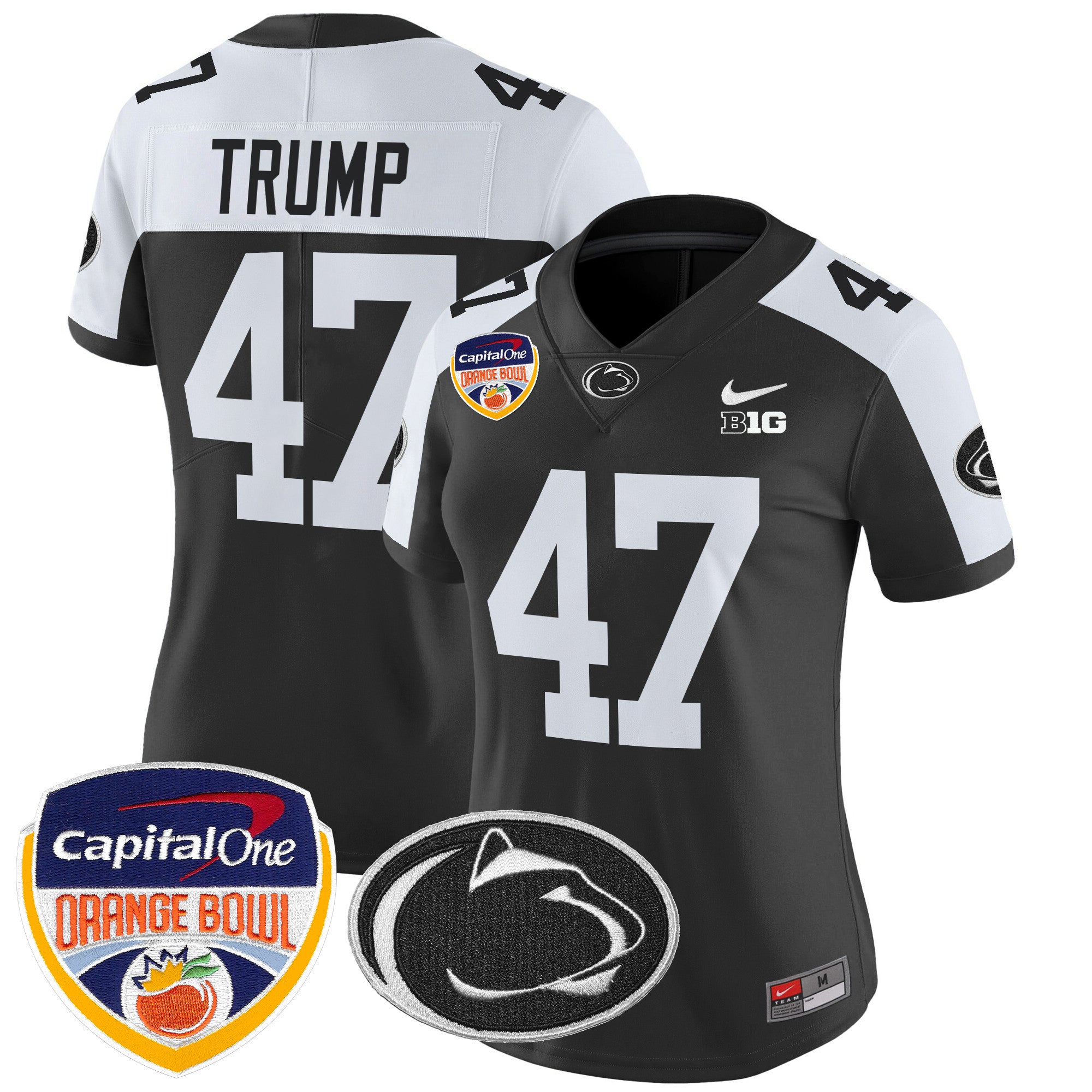 Women's Penn State Nittany Lions Orange Bowl Patch Vapor Limited Jersey V2 - All Stitched