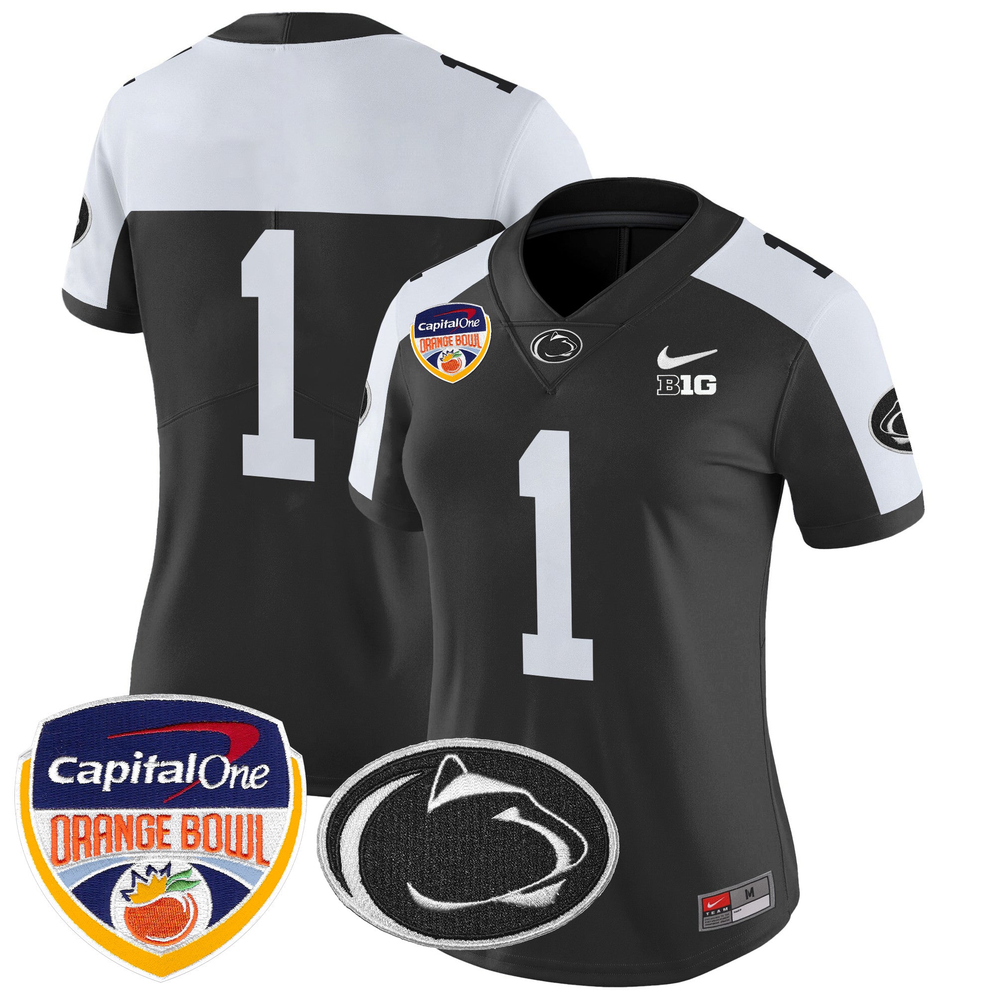 Women's Penn State Nittany Lions Orange Bowl Patch Vapor Limited Jersey V2 - All Stitched