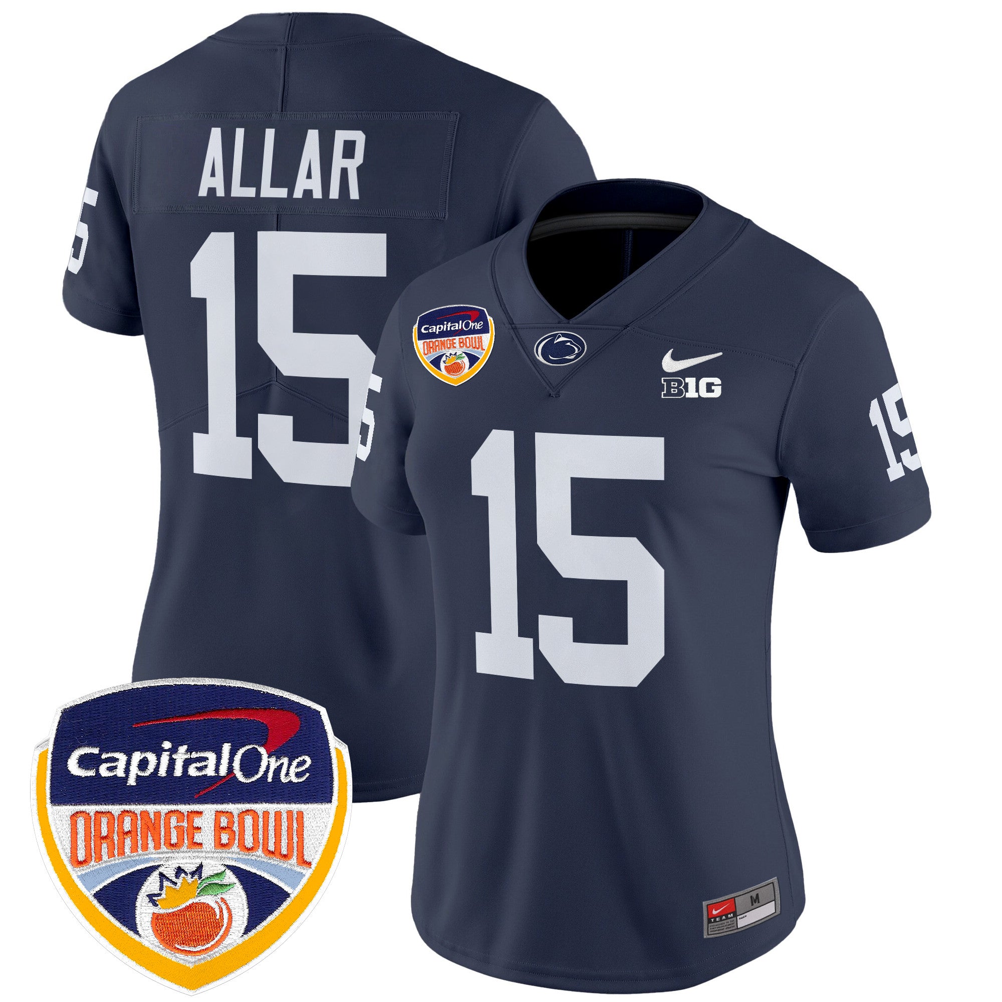 Women's Penn State Nittany Lions Orange Bowl Patch Vapor Limited Jersey V2 - All Stitched