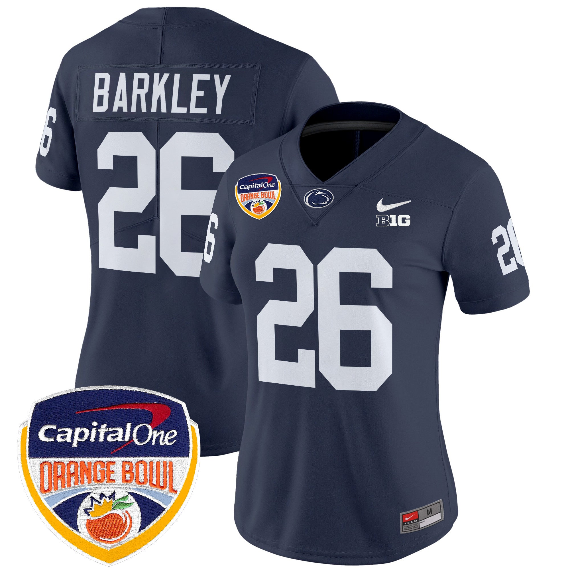 Women's Penn State Nittany Lions Orange Bowl Patch Vapor Limited Jersey V2 - All Stitched