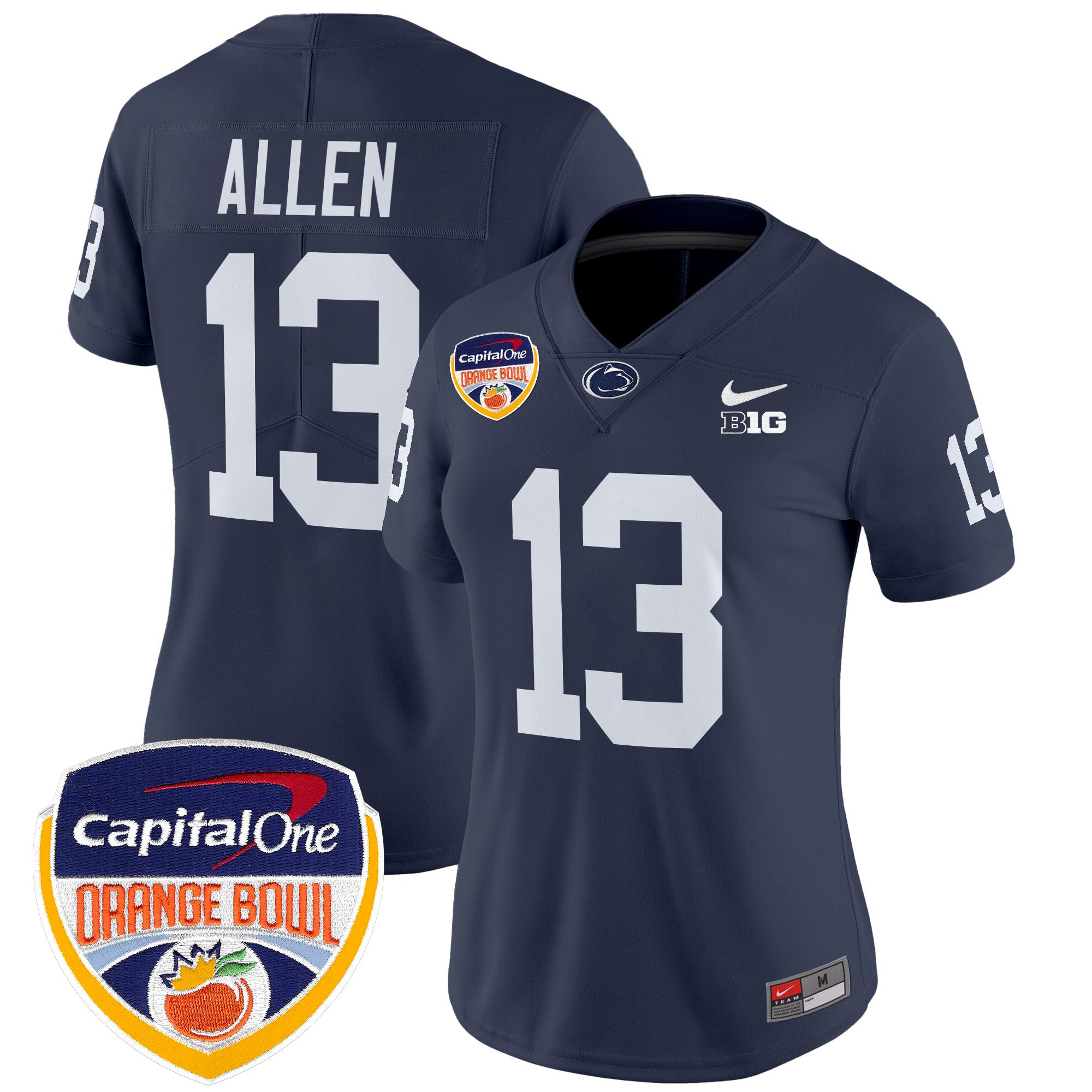 Women's Penn State Nittany Lions Orange Bowl Patch Vapor Limited Jersey V2 - All Stitched