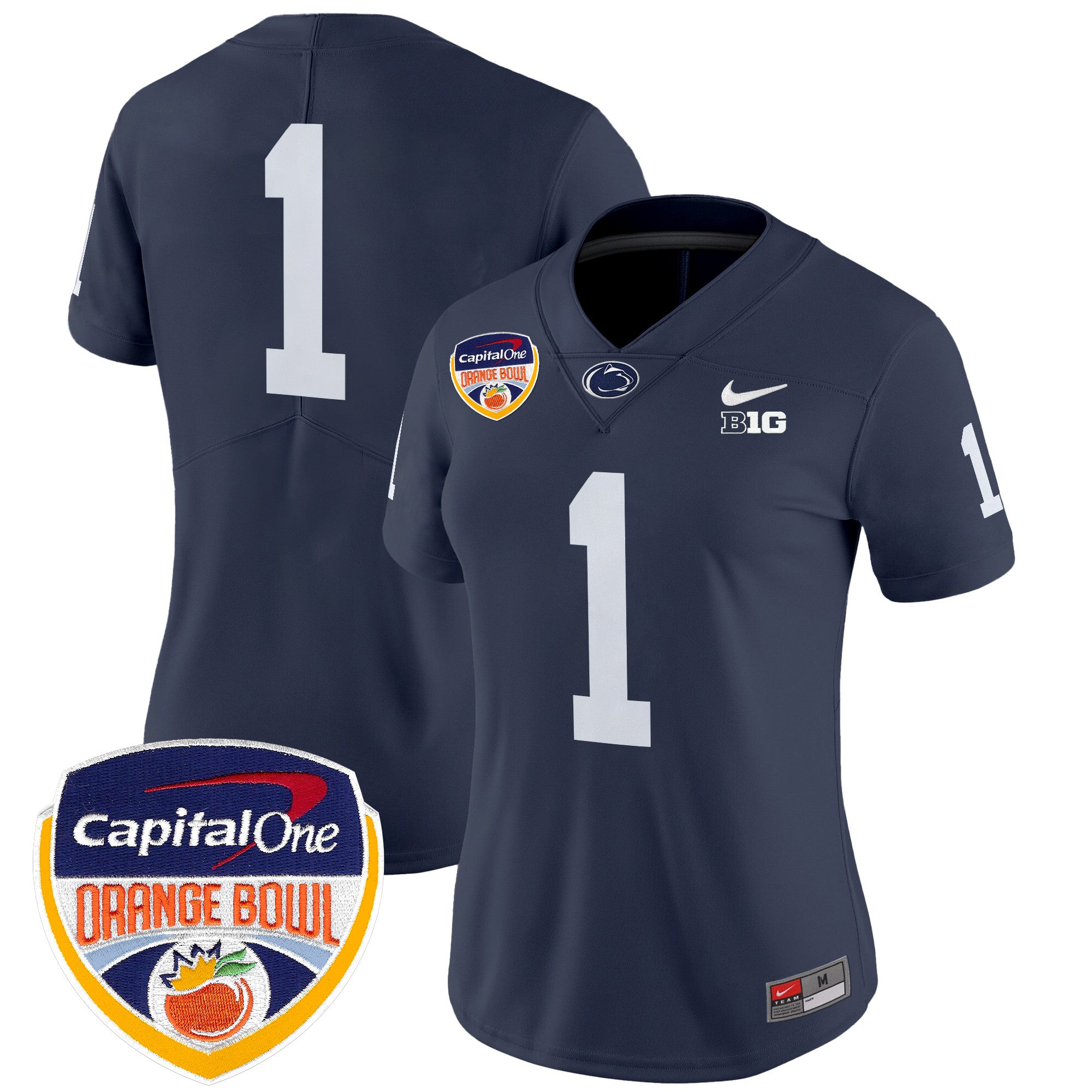Women's Penn State Nittany Lions Orange Bowl Patch Vapor Limited Jersey V2 - All Stitched