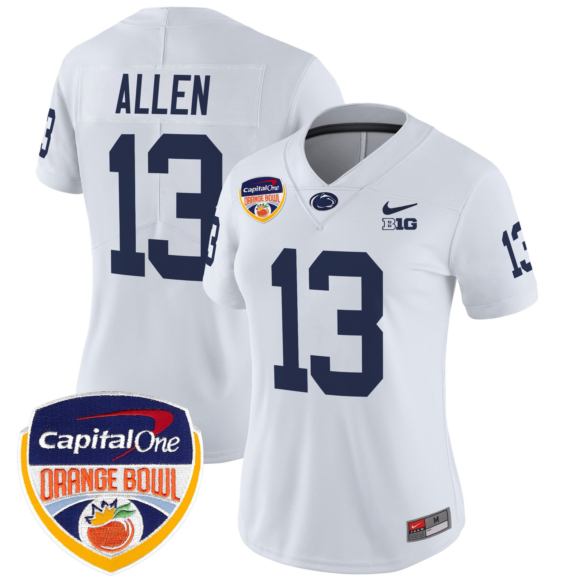 Women's Penn State Nittany Lions Orange Bowl Patch Vapor Limited Jersey V2 - All Stitched