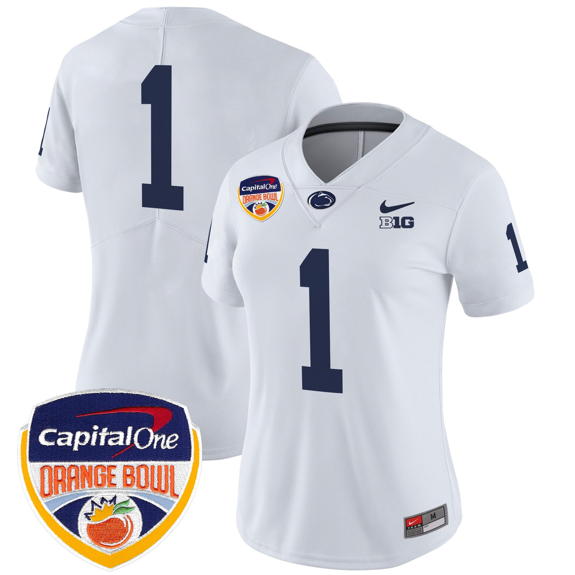 Women's Penn State Nittany Lions Orange Bowl Patch Vapor Limited Jersey V2 - All Stitched
