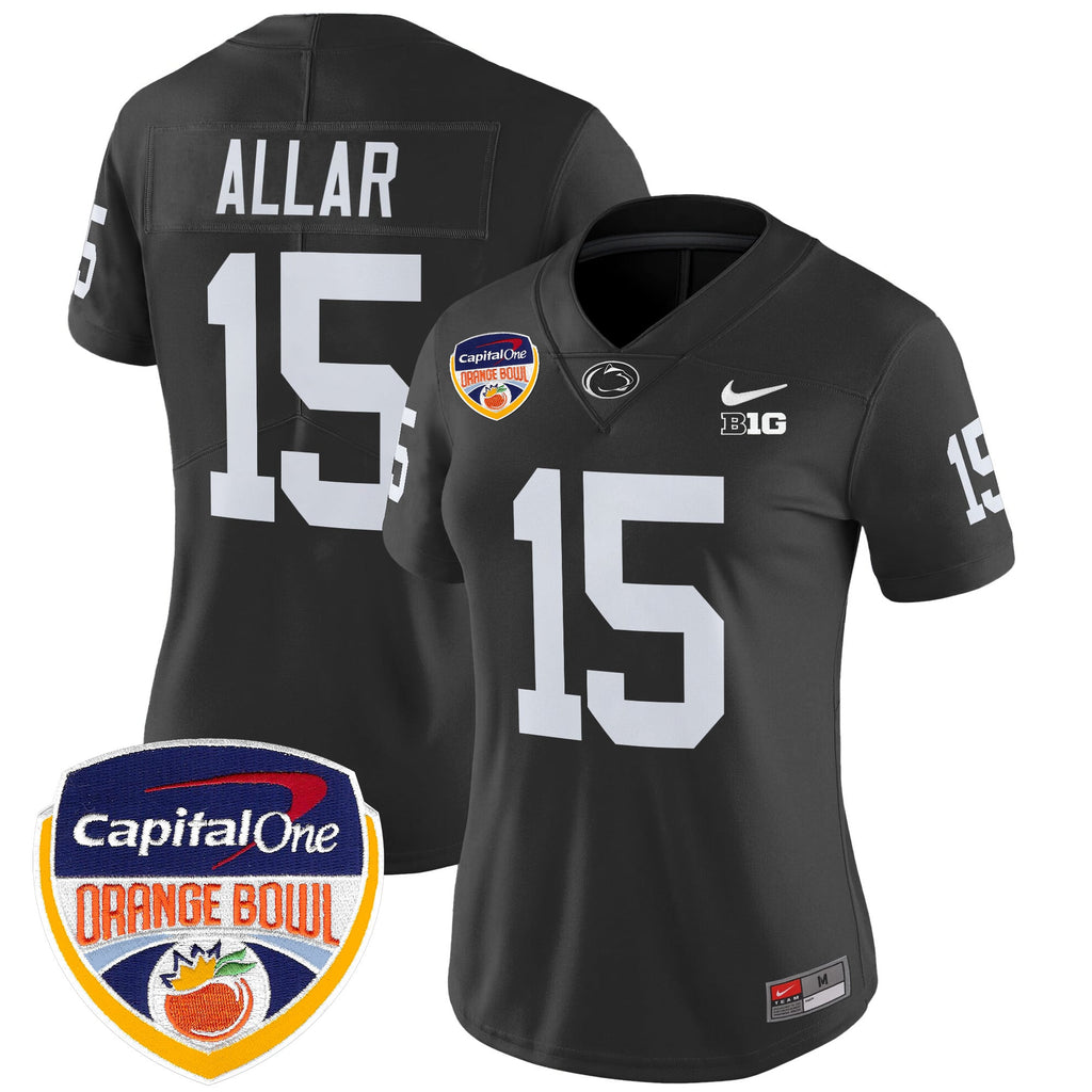 Women's Penn State Nittany Lions Orange Bowl Patch Vapor Limited Jersey V2 - All Stitched