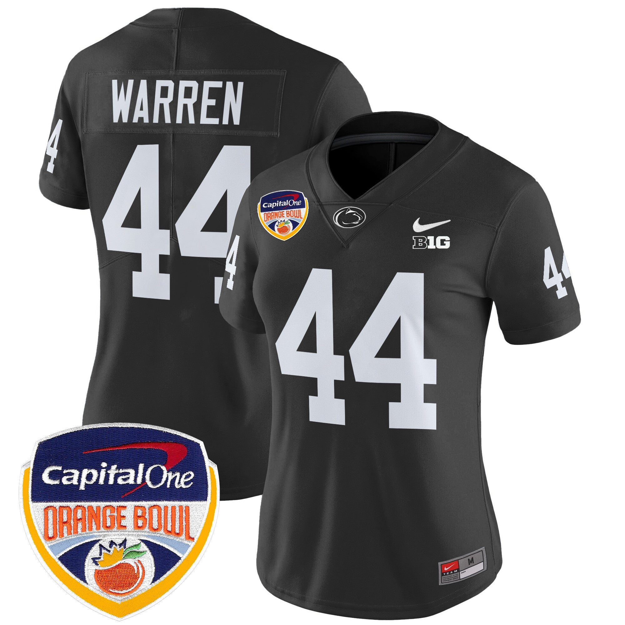 Women's Penn State Nittany Lions Orange Bowl Patch Vapor Limited Jersey V2 - All Stitched