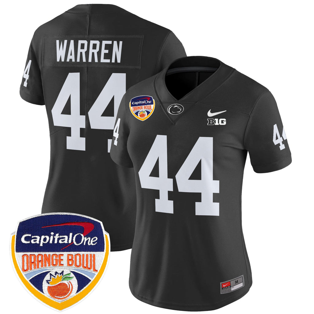 Women's Penn State Nittany Lions Orange Bowl Patch Vapor Limited Jersey V2 - All Stitched