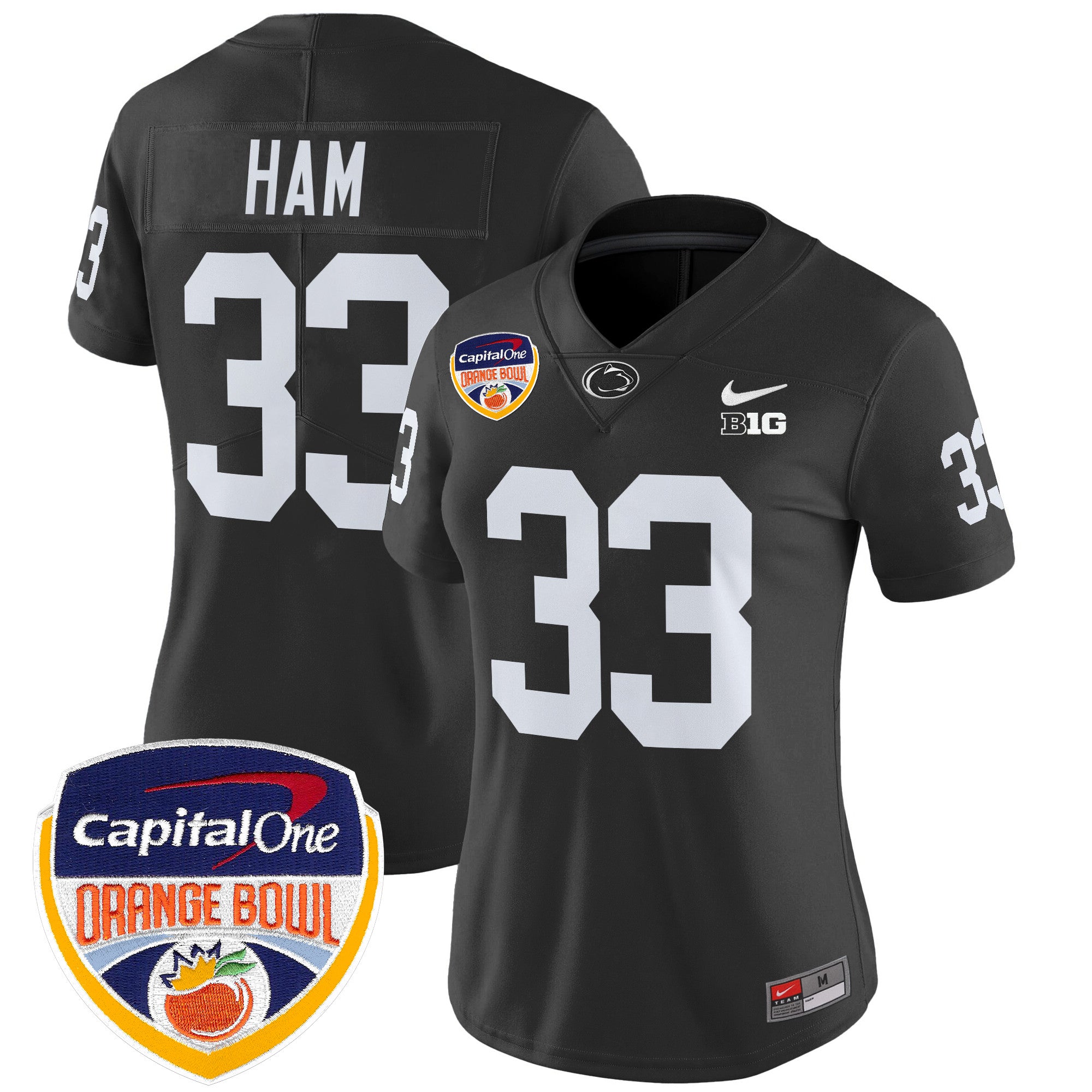 Women's Penn State Nittany Lions Orange Bowl Patch Vapor Limited Jersey V2 - All Stitched