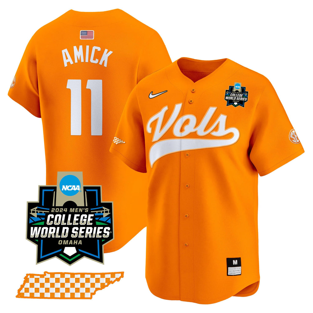 Men's Tennessee Volunteers 2024 College World Series Vapor Premier Limited Jersey V2 - All Stitched