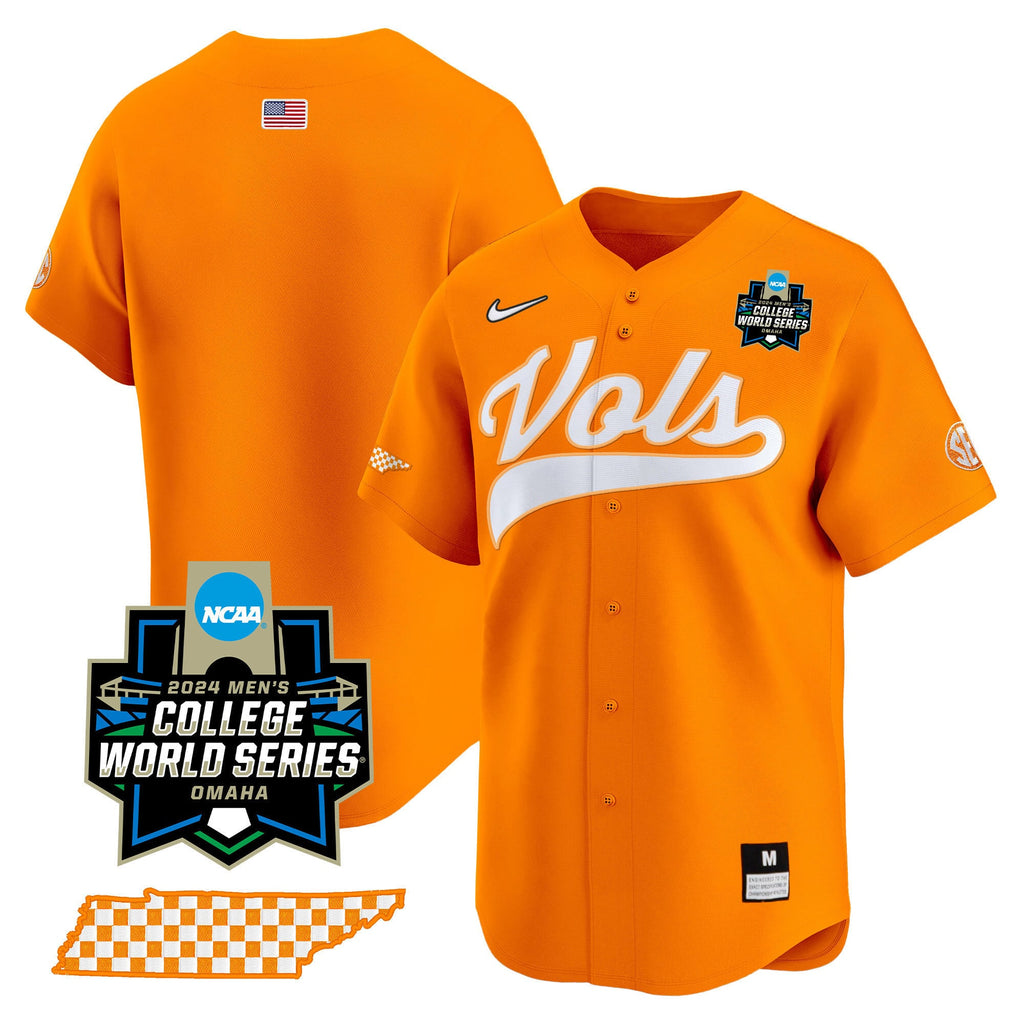 Men's Tennessee Volunteers 2024 College World Series Vapor Premier Limited Jersey V2 - All Stitched