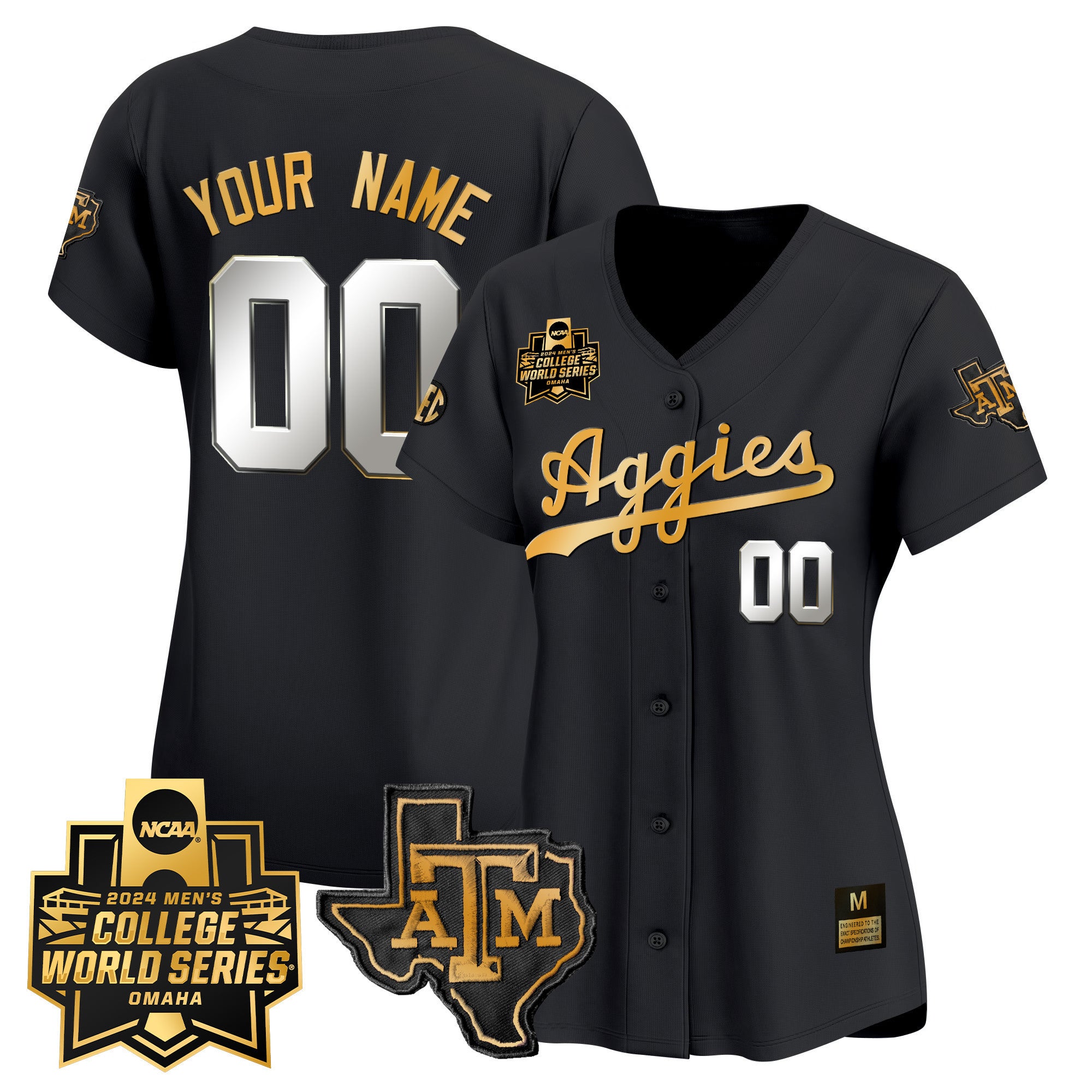 Texas A&M Aggies 2024 College World Series Vapor Premier Limited Custom Jersey - All Stitched