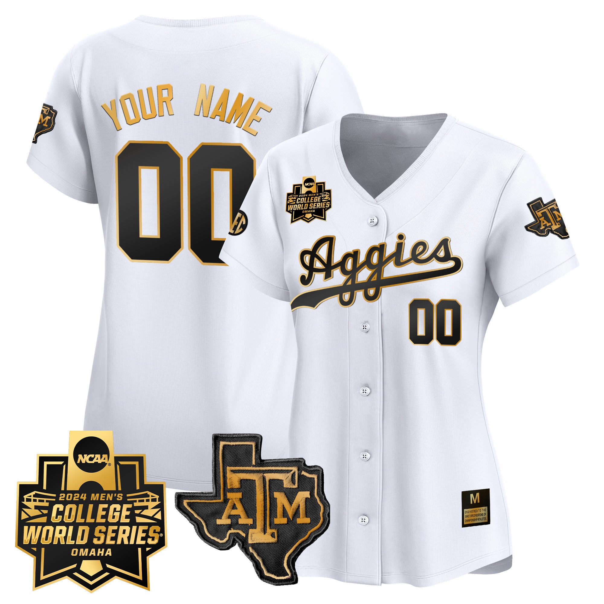 Texas A&M Aggies 2024 College World Series Vapor Premier Limited Custom Jersey - All Stitched