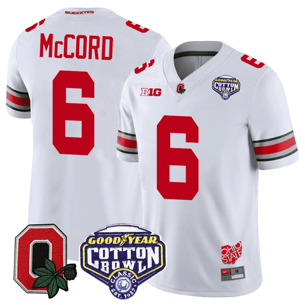 Men's Ohio State Buckeyes Good Year Cotton Bowl Patch Jersey - All Stitched