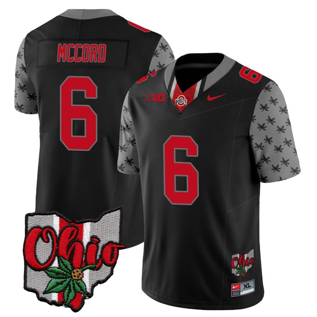 Men's Ohio State Buckeyes 2023 Gray Alternate Jersey V2 - Stitched