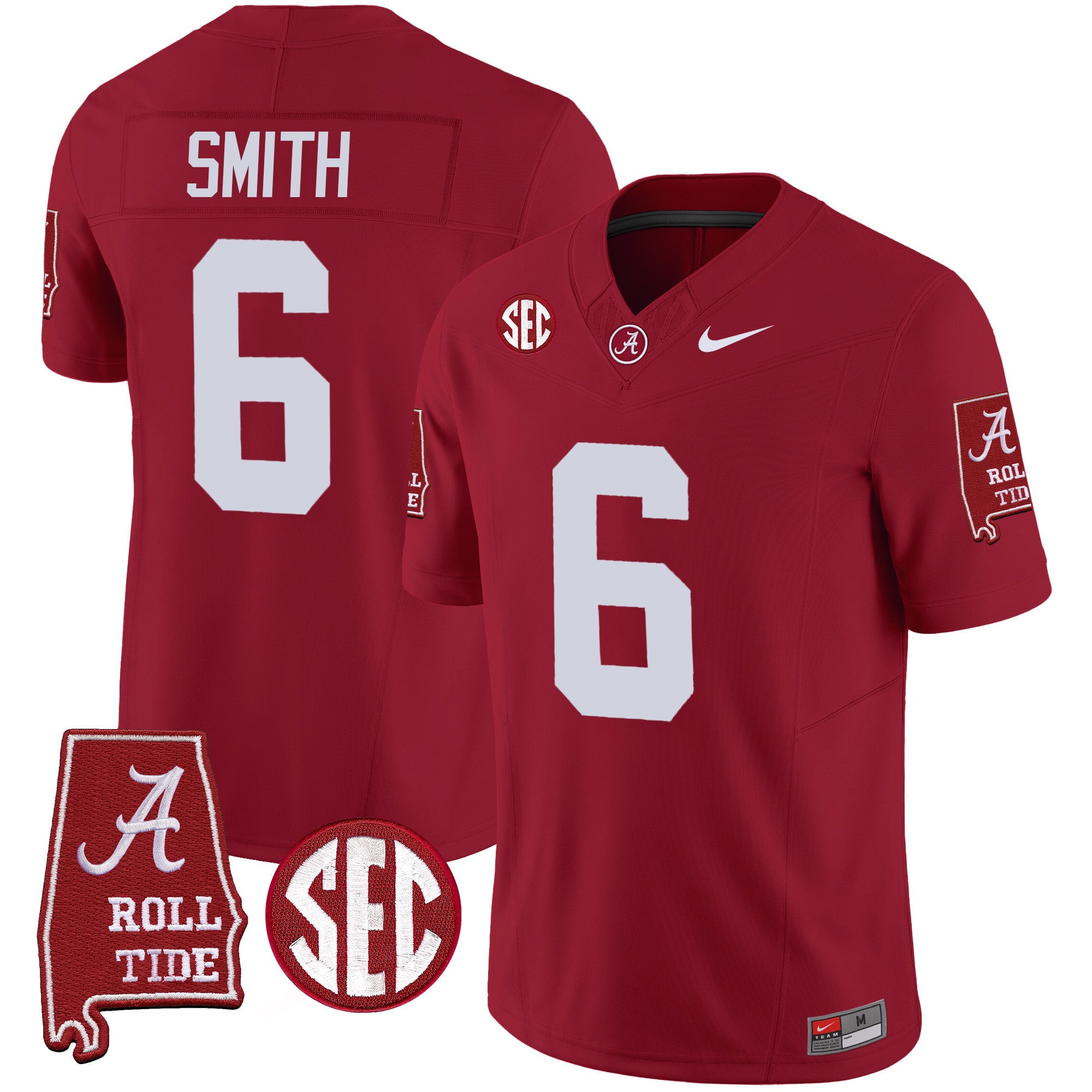 Men's Alabama Crimson Tide Vapor Limited Jersey V3 - Alabama Map - All Stitched