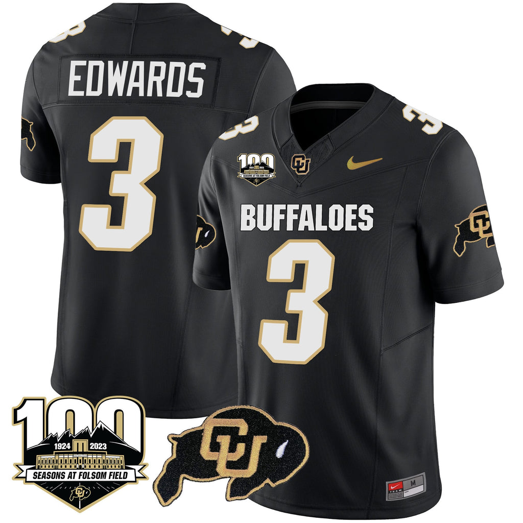 Men's Colorado Buffaloes 100 Seasons Patch Vapor Limited Jersey - All Stitched