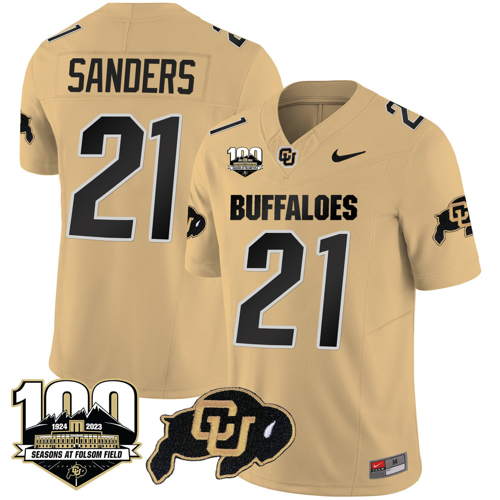 Men's Colorado Buffaloes 100 Seasons Patch Vapor Limited Jersey - All Stitched