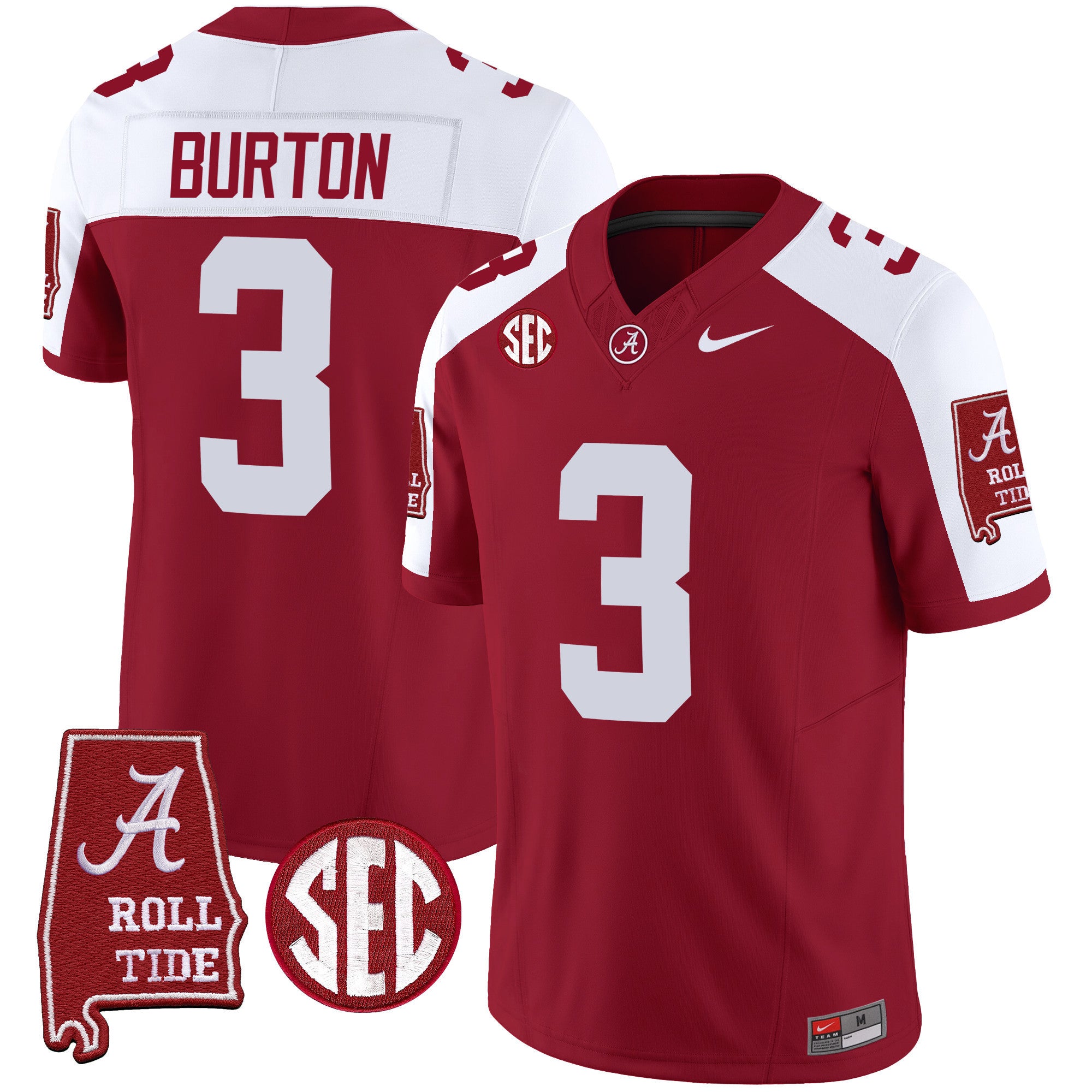 Men's Alabama Crimson Tide Vapor Limited Jersey V5 - Alabama Map - All Stitched