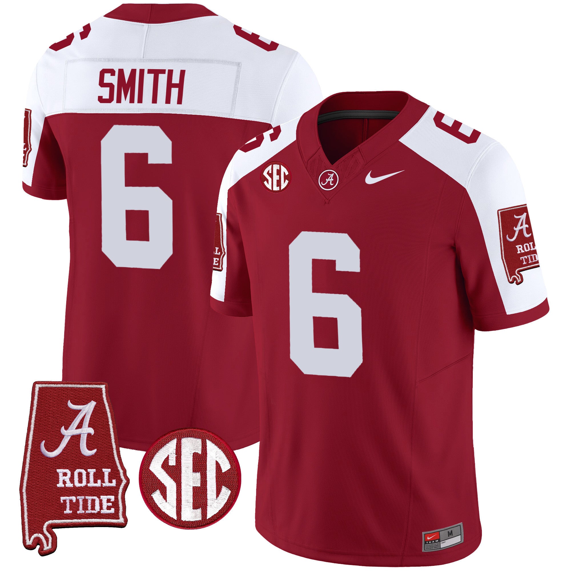 Men's Alabama Crimson Tide Vapor Limited Jersey V5 - Alabama Map - All Stitched