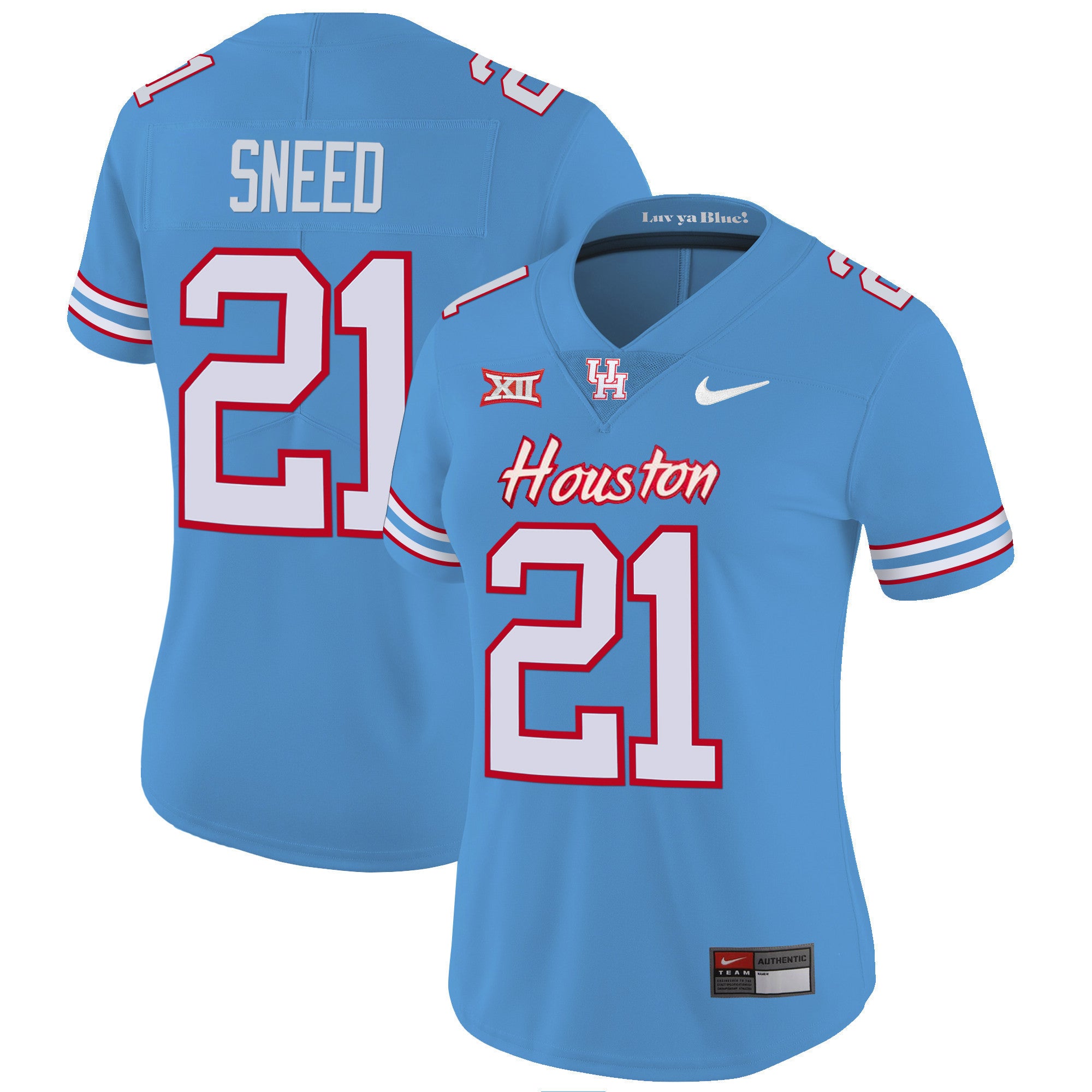 Women's Houston Cougars 2023 Oilers Inspired Vapor Jersey - All Stitched