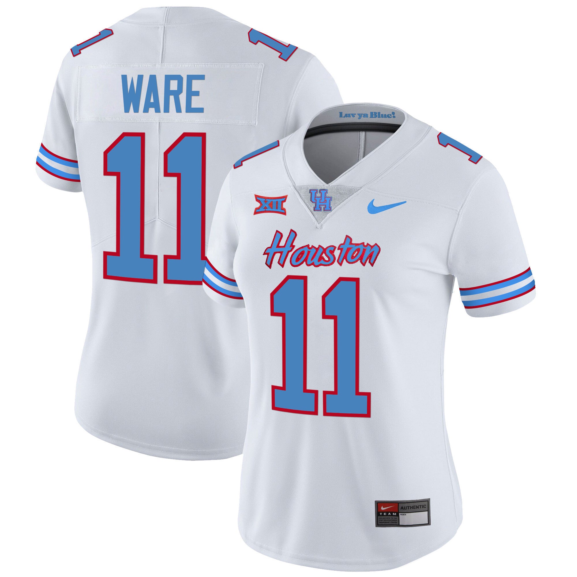 Women's Houston Cougars 2023 Oilers Inspired Vapor Jersey - All Stitched