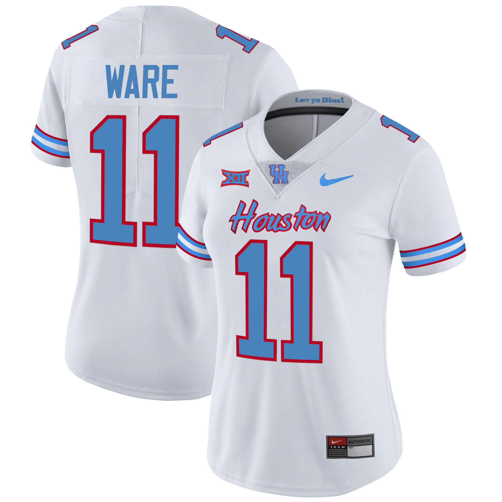 Women's Houston Cougars 2023 Oilers Inspired Vapor Jersey - All Stitched