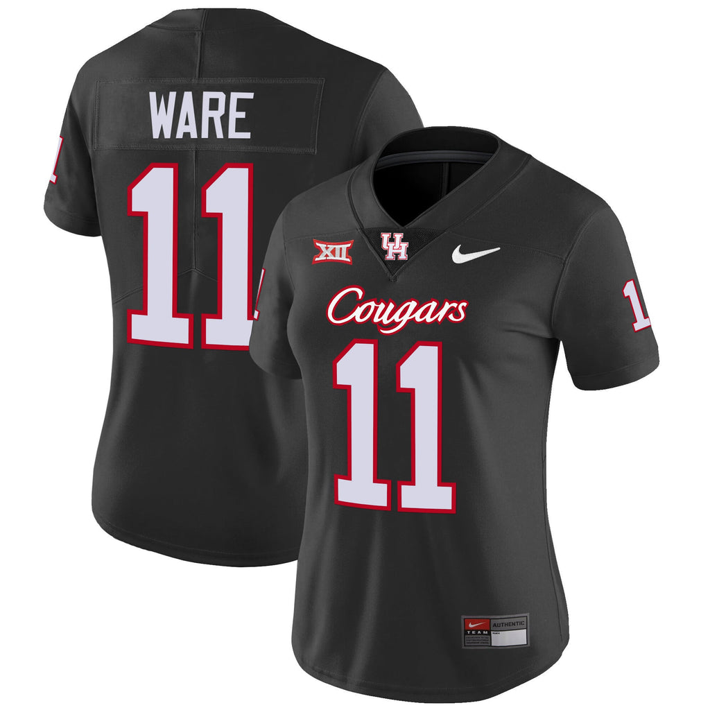Women's Houston Cougars Oilers Inspired Vapor Jersey V4 - All Stitched