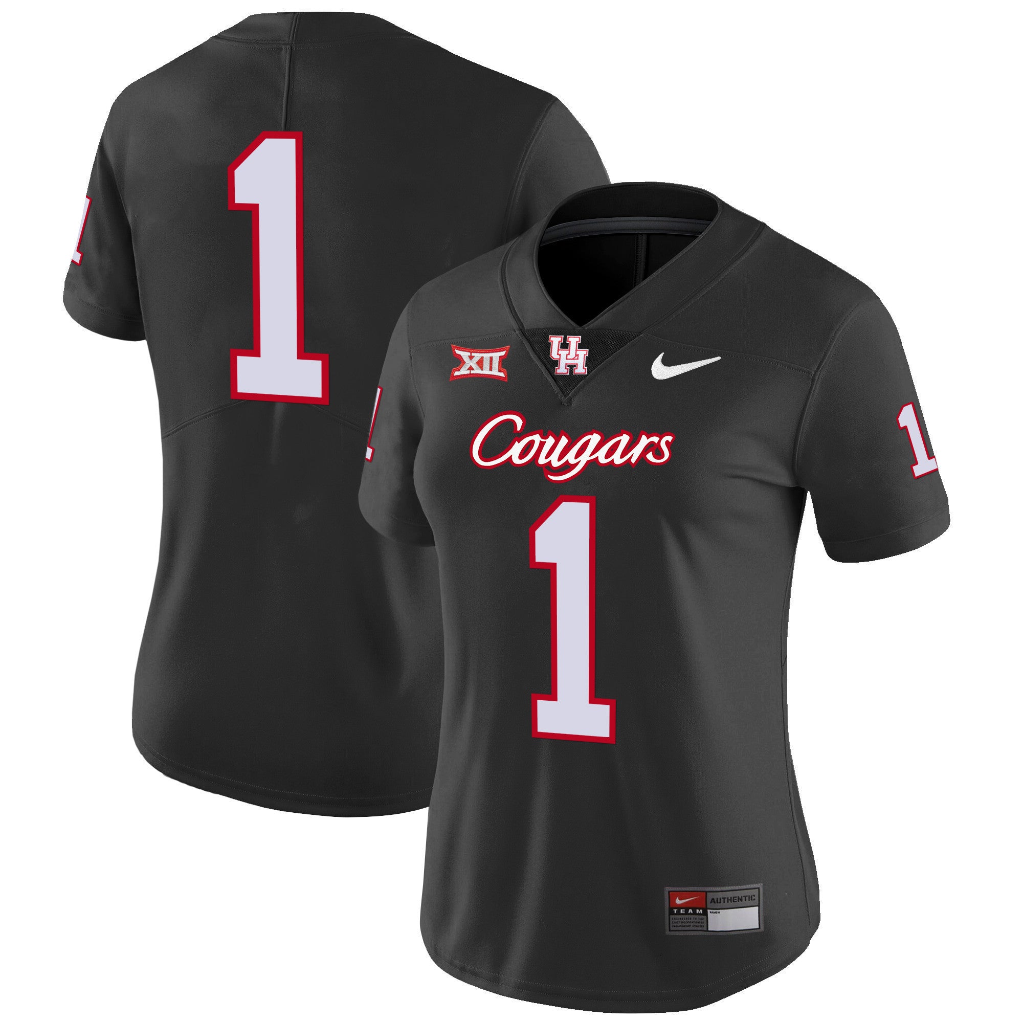 Women's Houston Cougars Oilers Inspired Vapor Jersey V4 - All Stitched