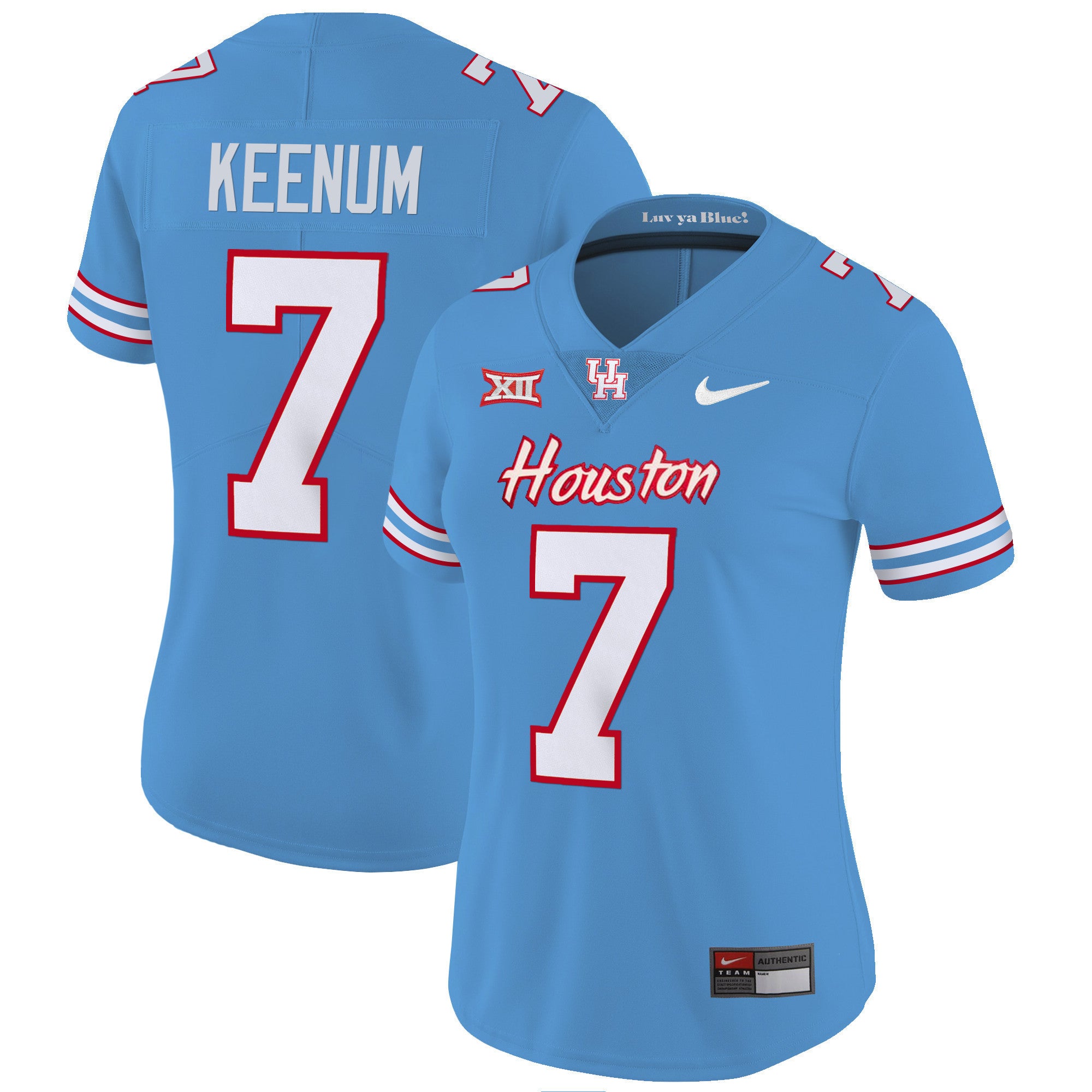 Women's Houston Cougars Oilers Inspired Vapor Jersey V4 - All Stitched