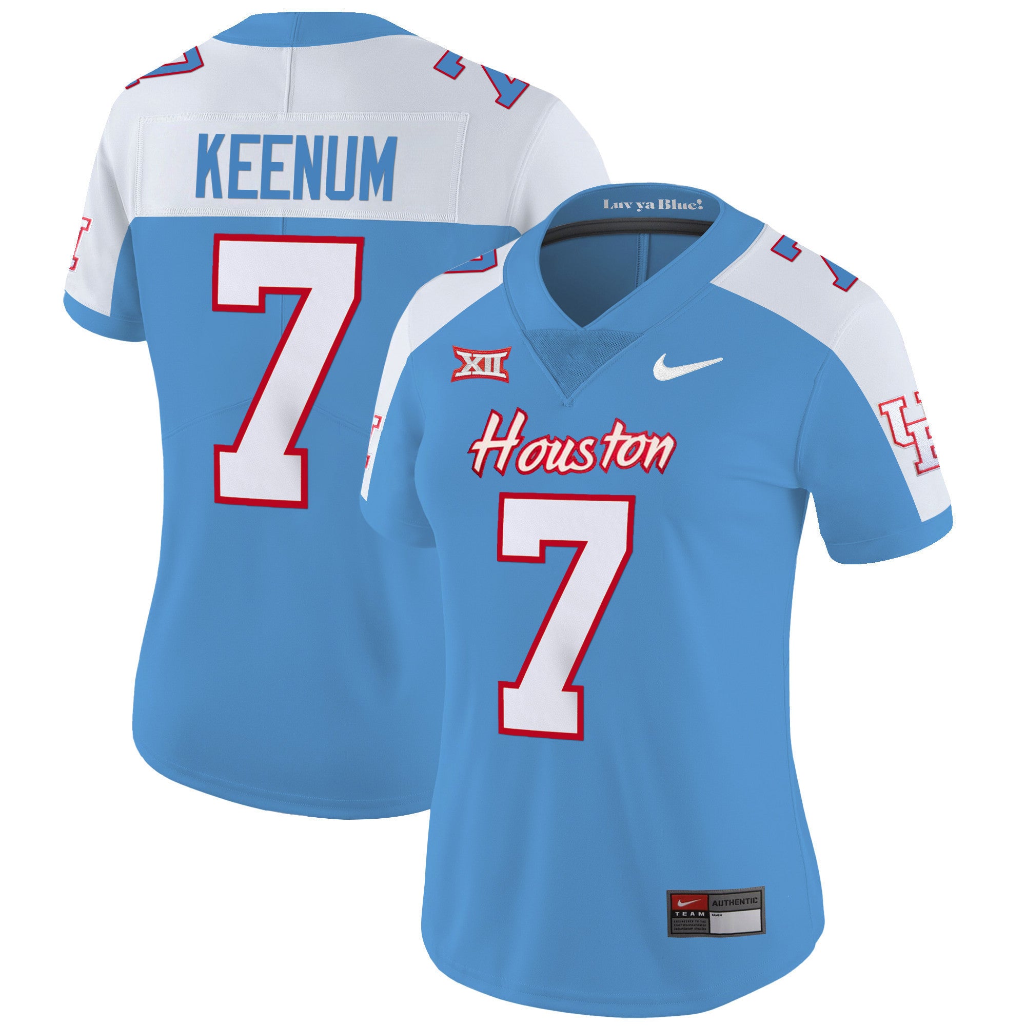 Women's Houston Cougars Oilers Inspired Vapor Jersey V4 - All Stitched