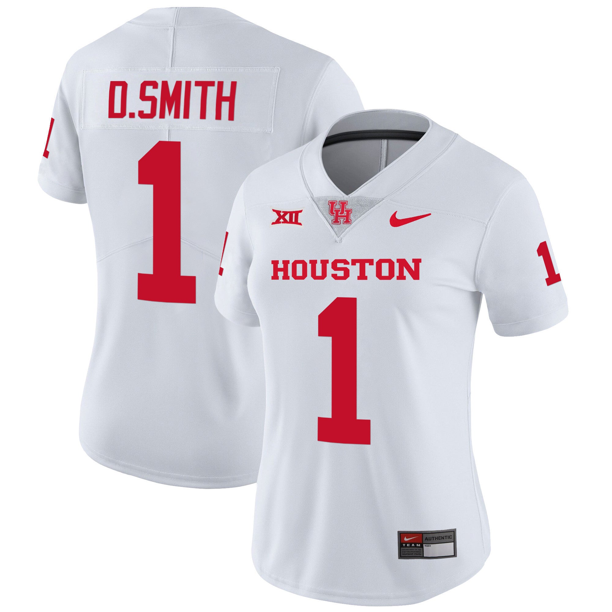 Women's Houston Cougars Oilers Inspired Vapor Jersey V4 - All Stitched