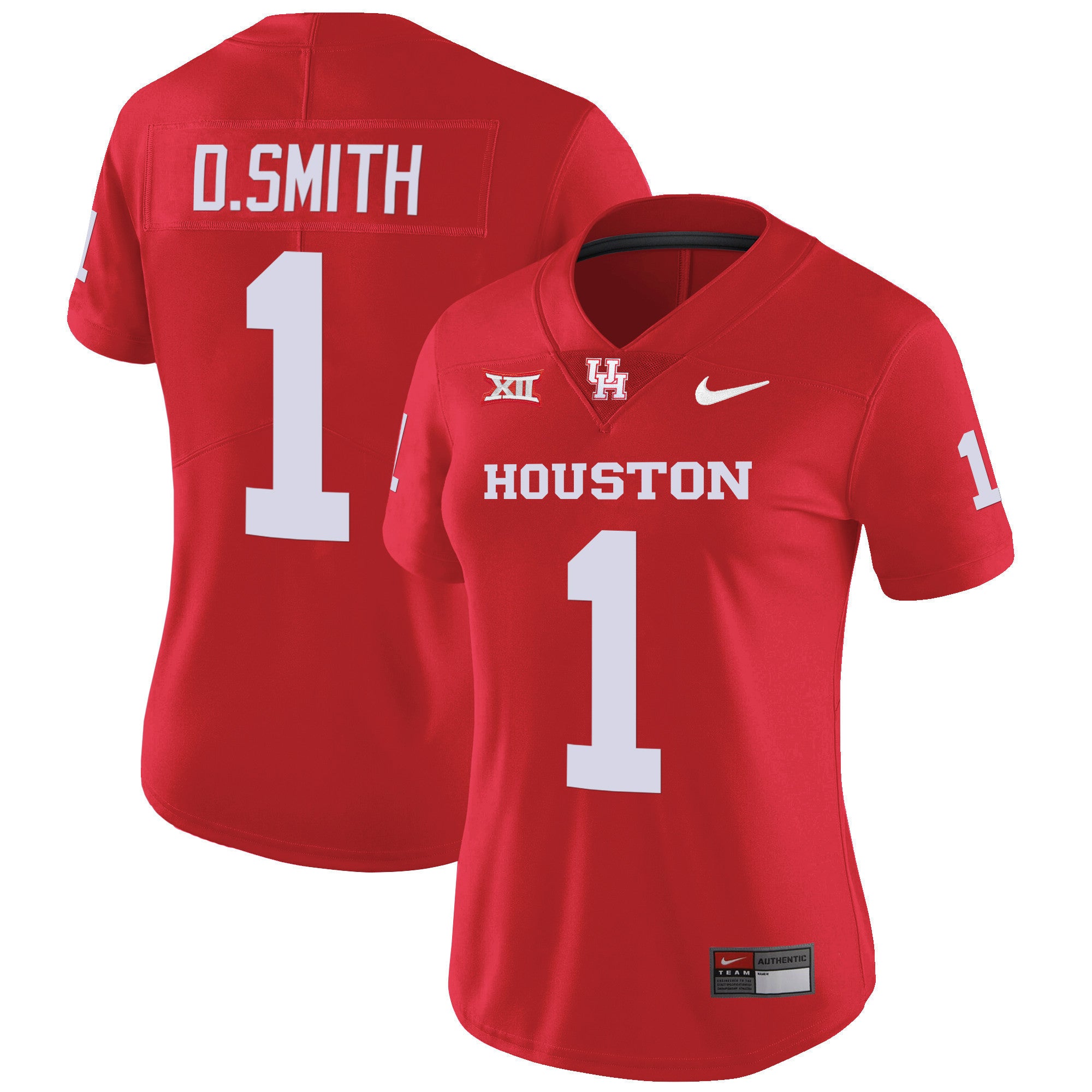 Women's Houston Cougars Oilers Inspired Vapor Jersey V4 - All Stitched