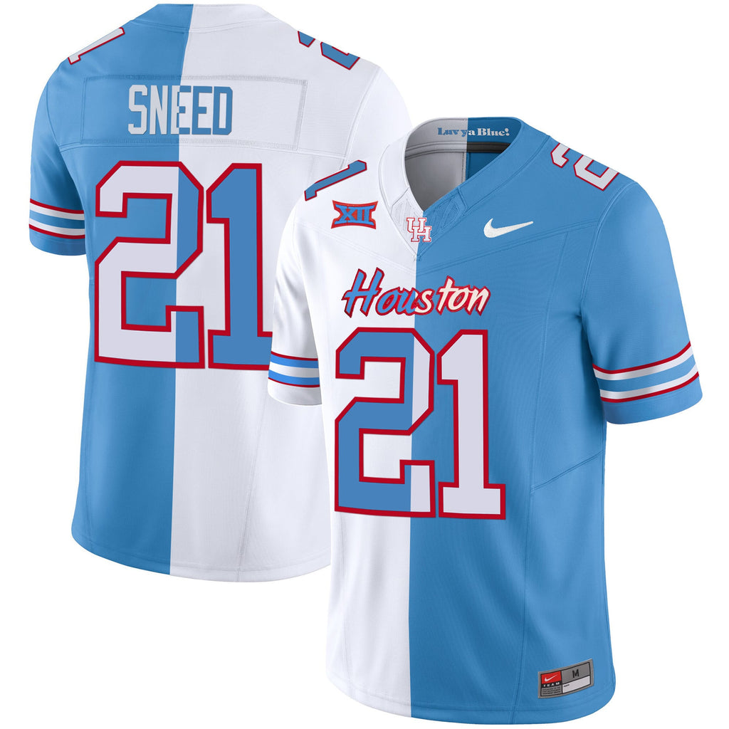 Men's Houston Cougars 2023 Oilers Inspired Vapor Jersey V5 - All Stitched