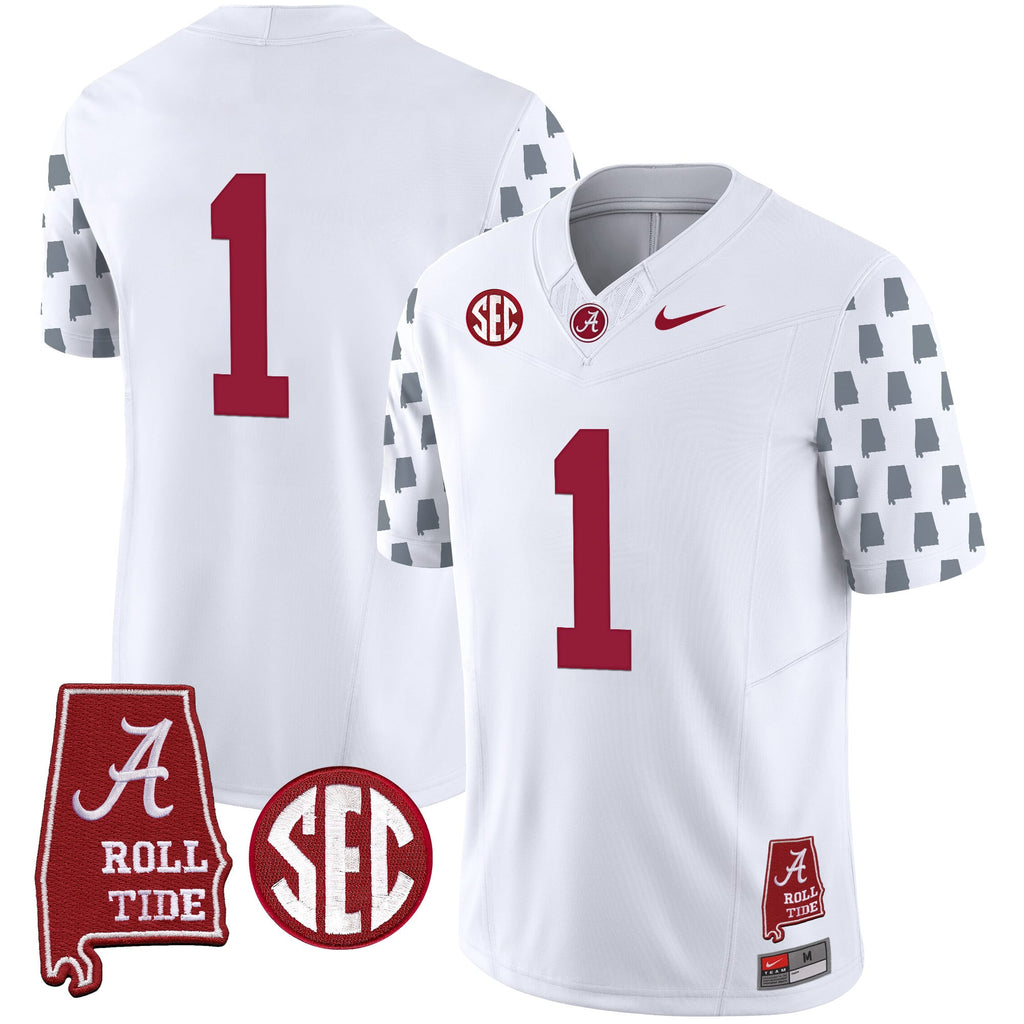 Men's Alabama Crimson Tide Vapor Limited Jersey - Alabama State Style - All Stitched
