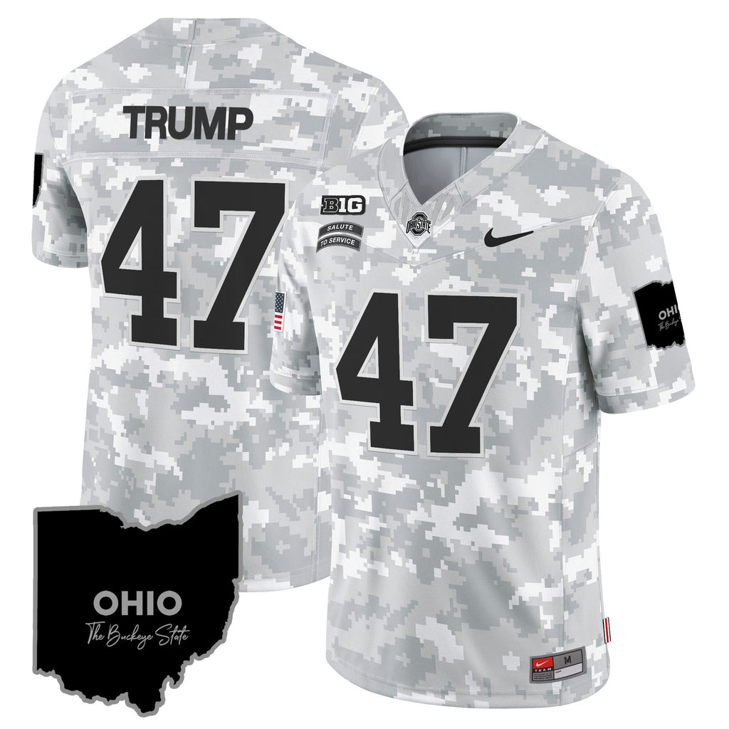 Ohio State Buckeyes 2024 Salute to Service Vapor Limited Jersey - Arctic Camo - All Stitched