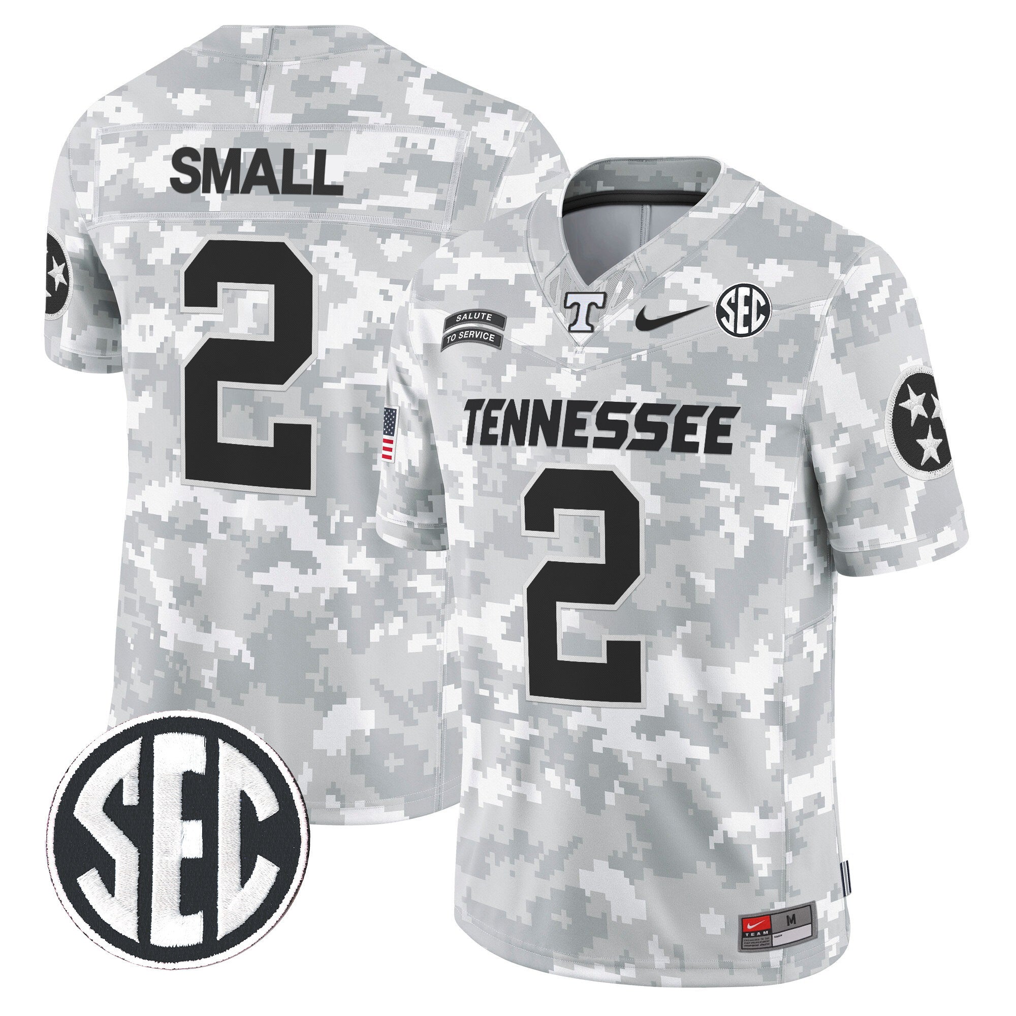 Tennessee Volunteers 2024 Salute to Service Vapor Limited Jersey - Arctic Camo - All Stitched