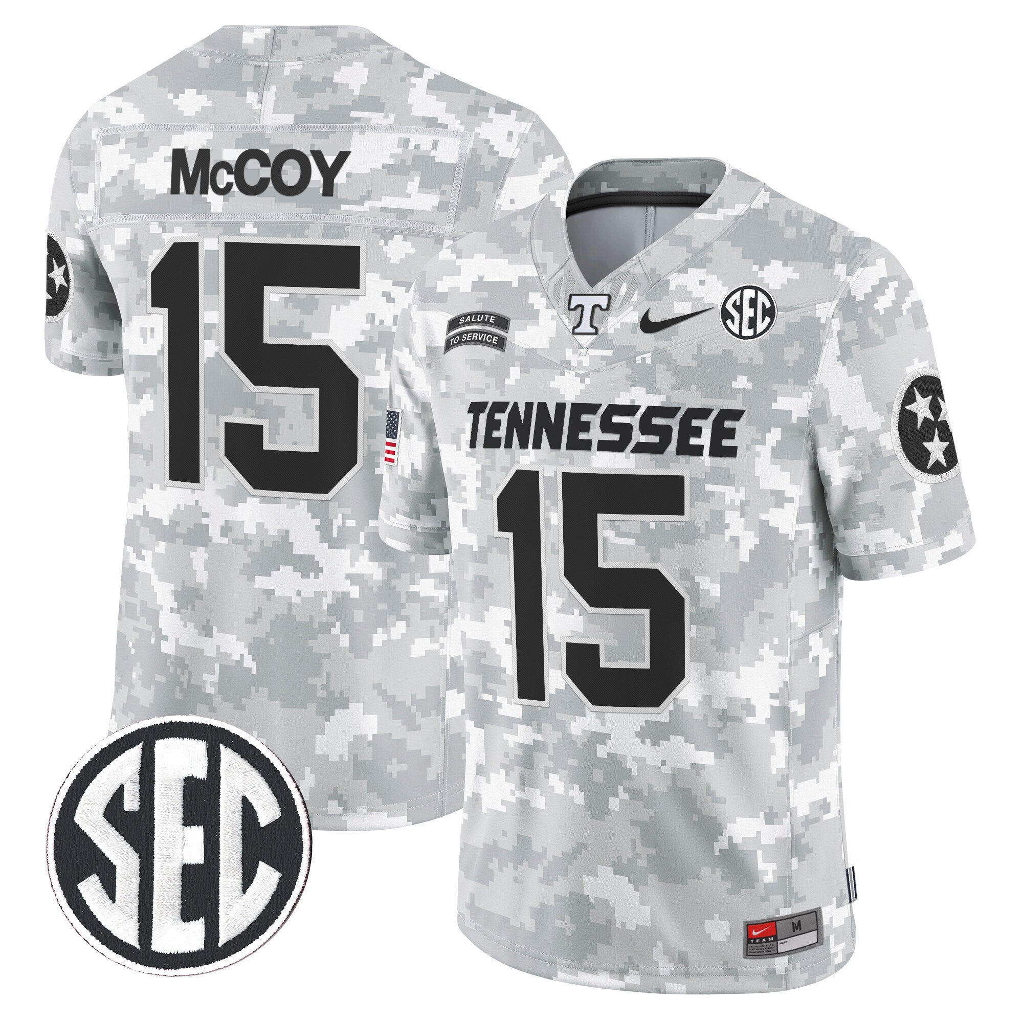 Tennessee Volunteers 2024 Salute to Service Vapor Limited Jersey - Arctic Camo - All Stitched