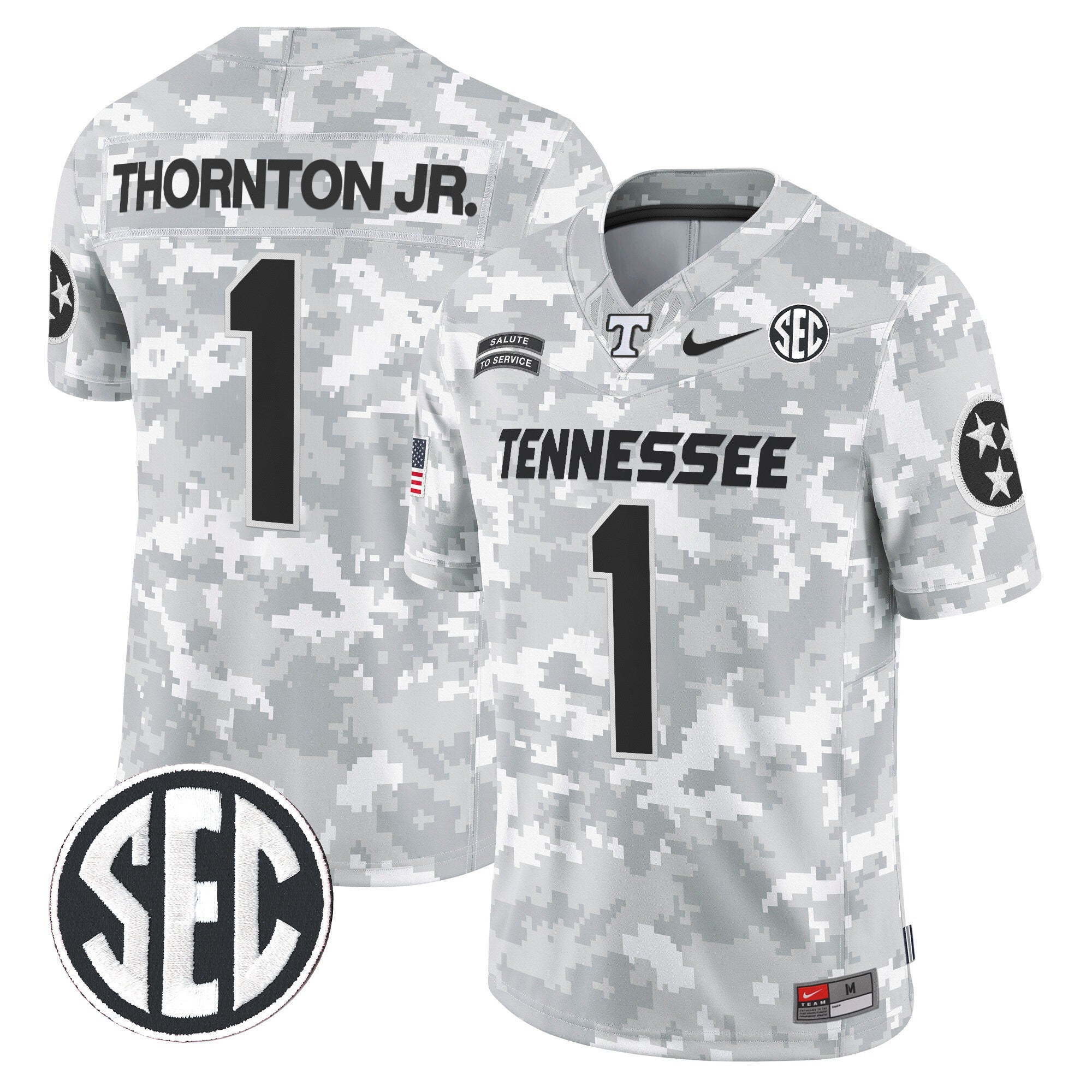 Tennessee Volunteers 2024 Salute to Service Vapor Limited Jersey - Arctic Camo - All Stitched