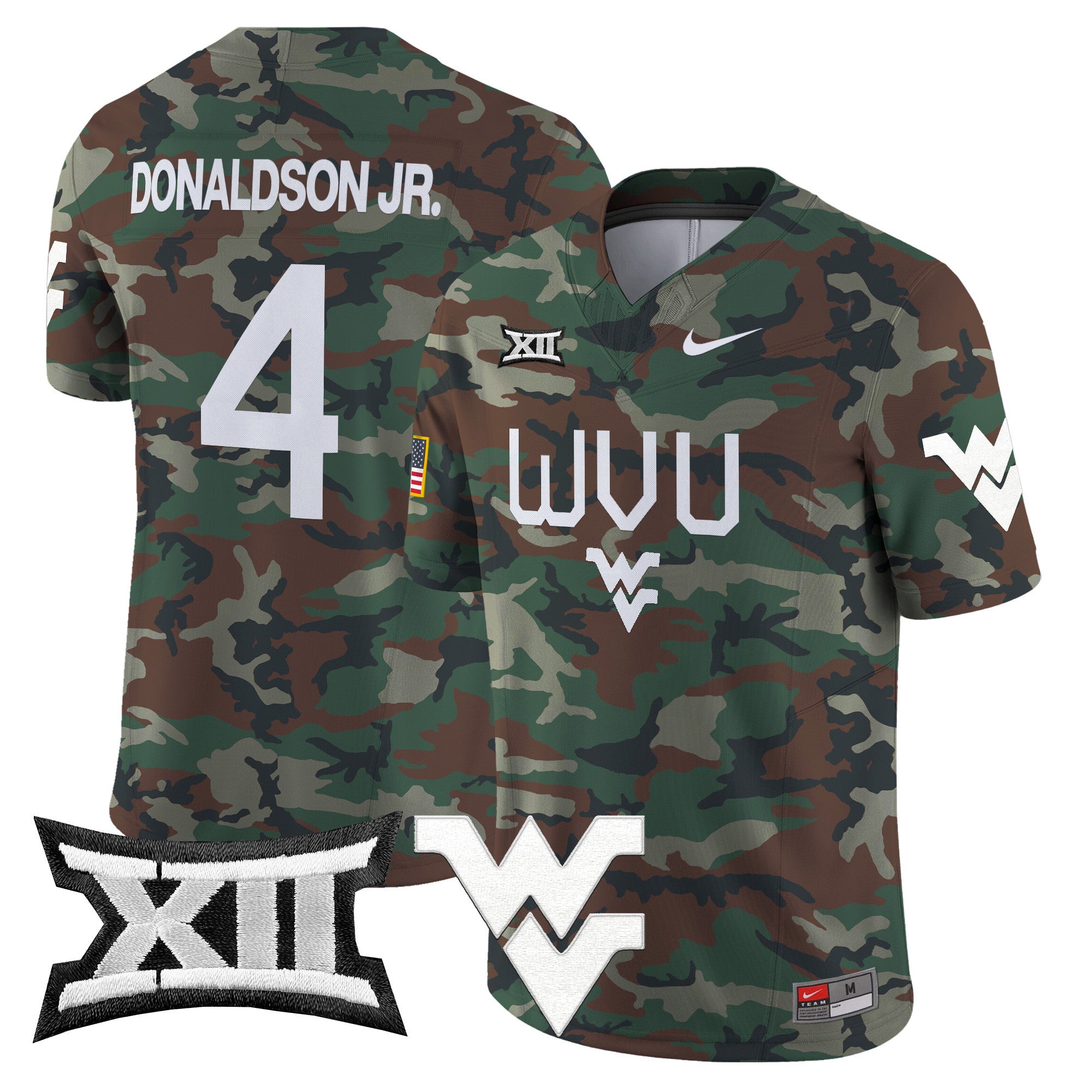 West Virginia Mountaineers 2024 Military Vapor Limited Jersey - All Stitched