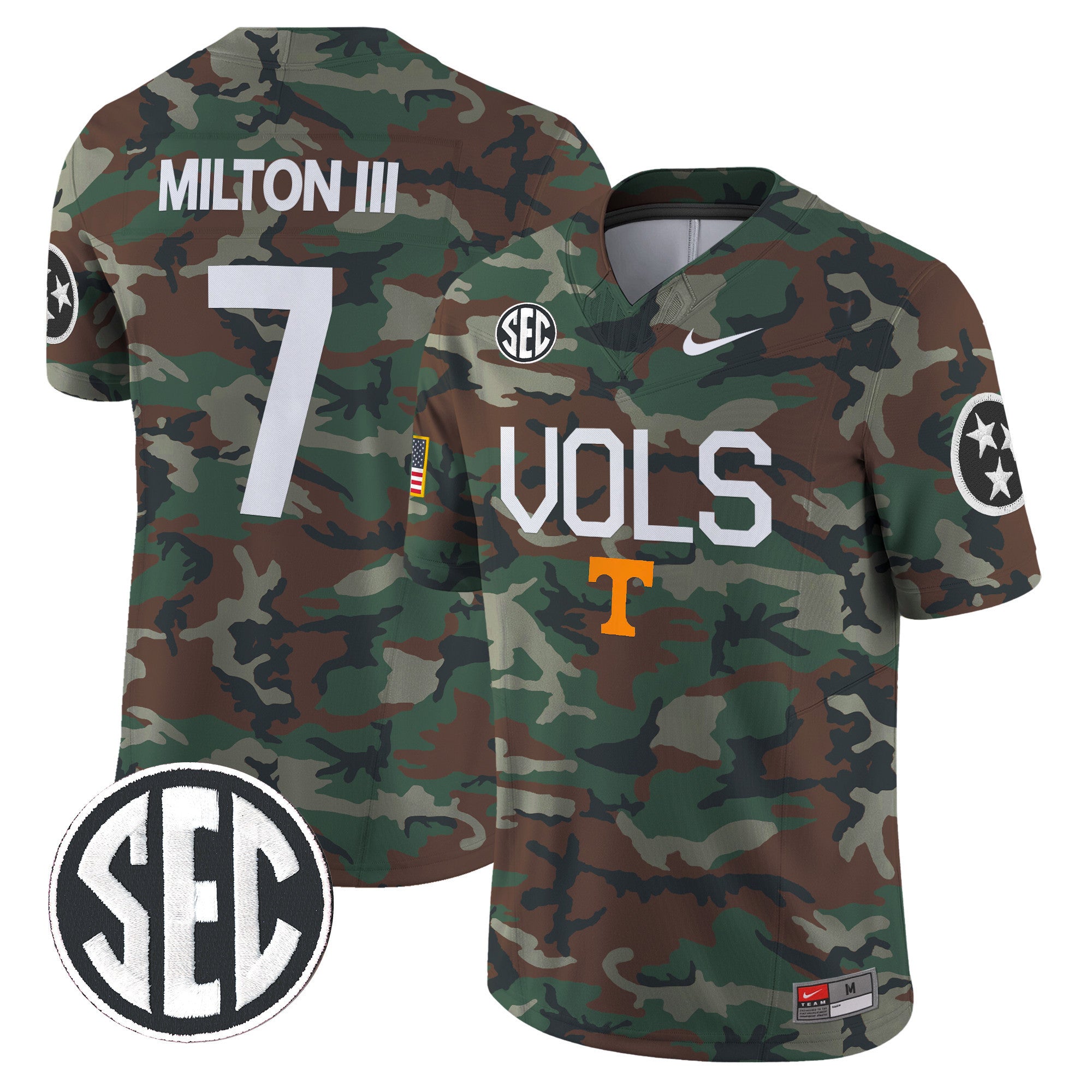 Tennessee Volunteers 2024 Military Vapor Limited Jersey - All Stitched