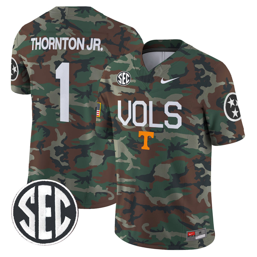 Tennessee Volunteers 2024 Military Vapor Limited Jersey - All Stitched
