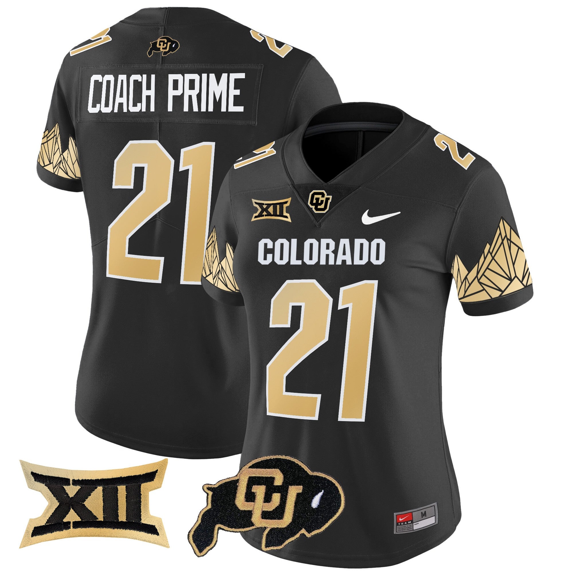 Women's Colorado Buffaloes Vapor Limited Jersey V4 - Big 12 XII Patch - All Stitched