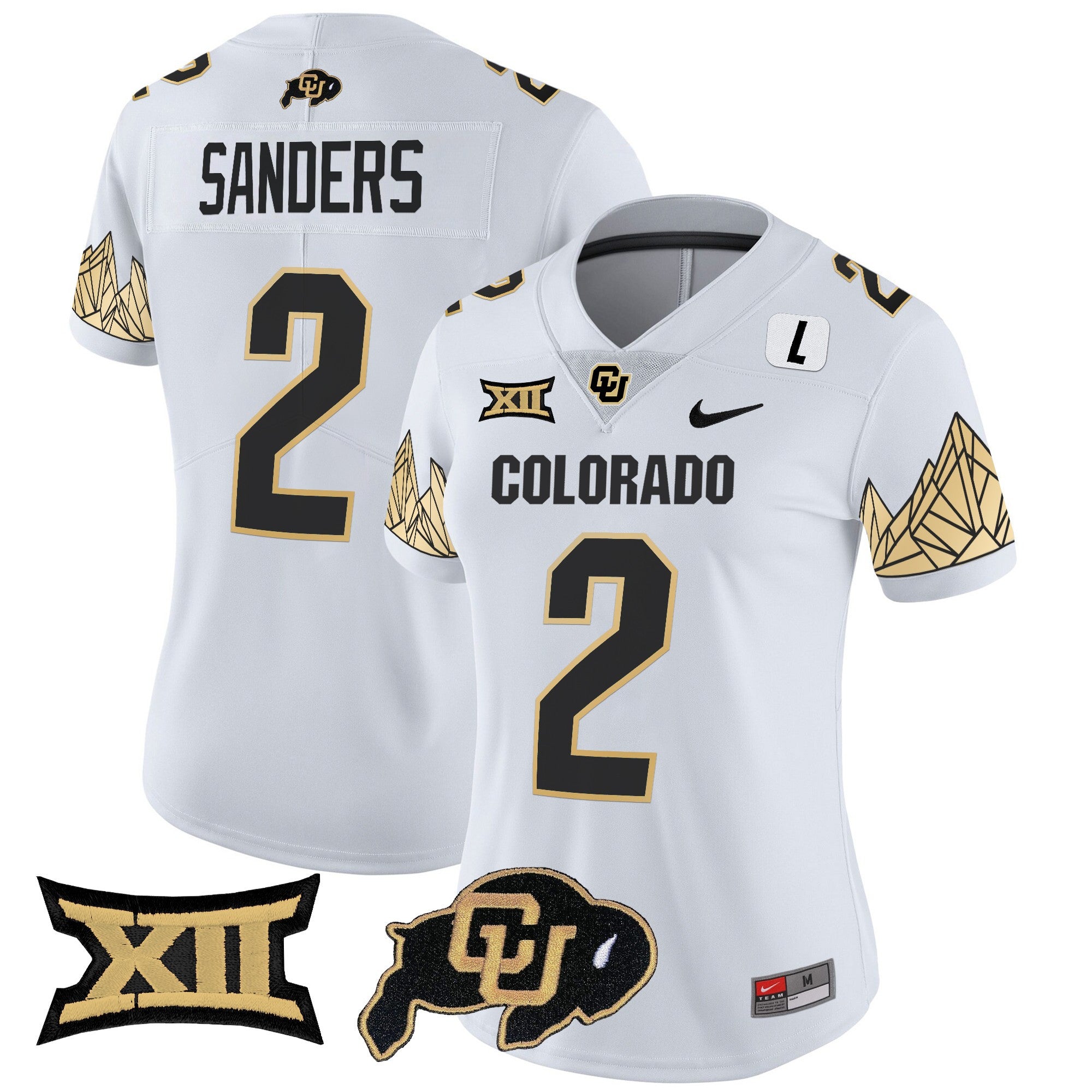 Women's Colorado Buffaloes Vapor Limited Jersey V4 - Big 12 XII Patch - All Stitched