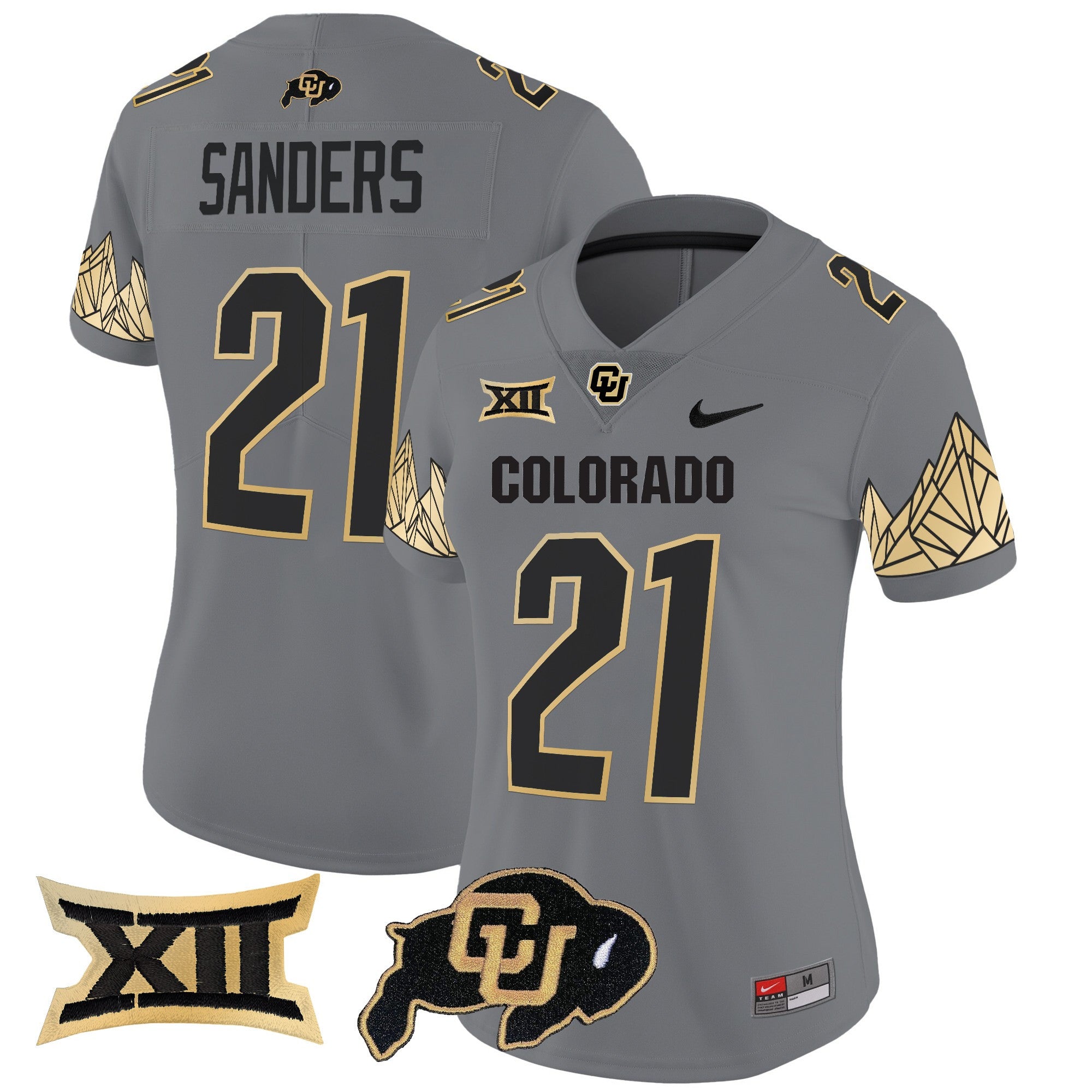 Women's Colorado Buffaloes Vapor Limited Jersey V4 - Big 12 XII Patch - All Stitched