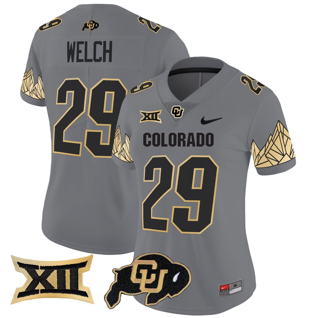 Women's Colorado Buffaloes Vapor Limited Jersey V4 - Big 12 XII Patch - All Stitched