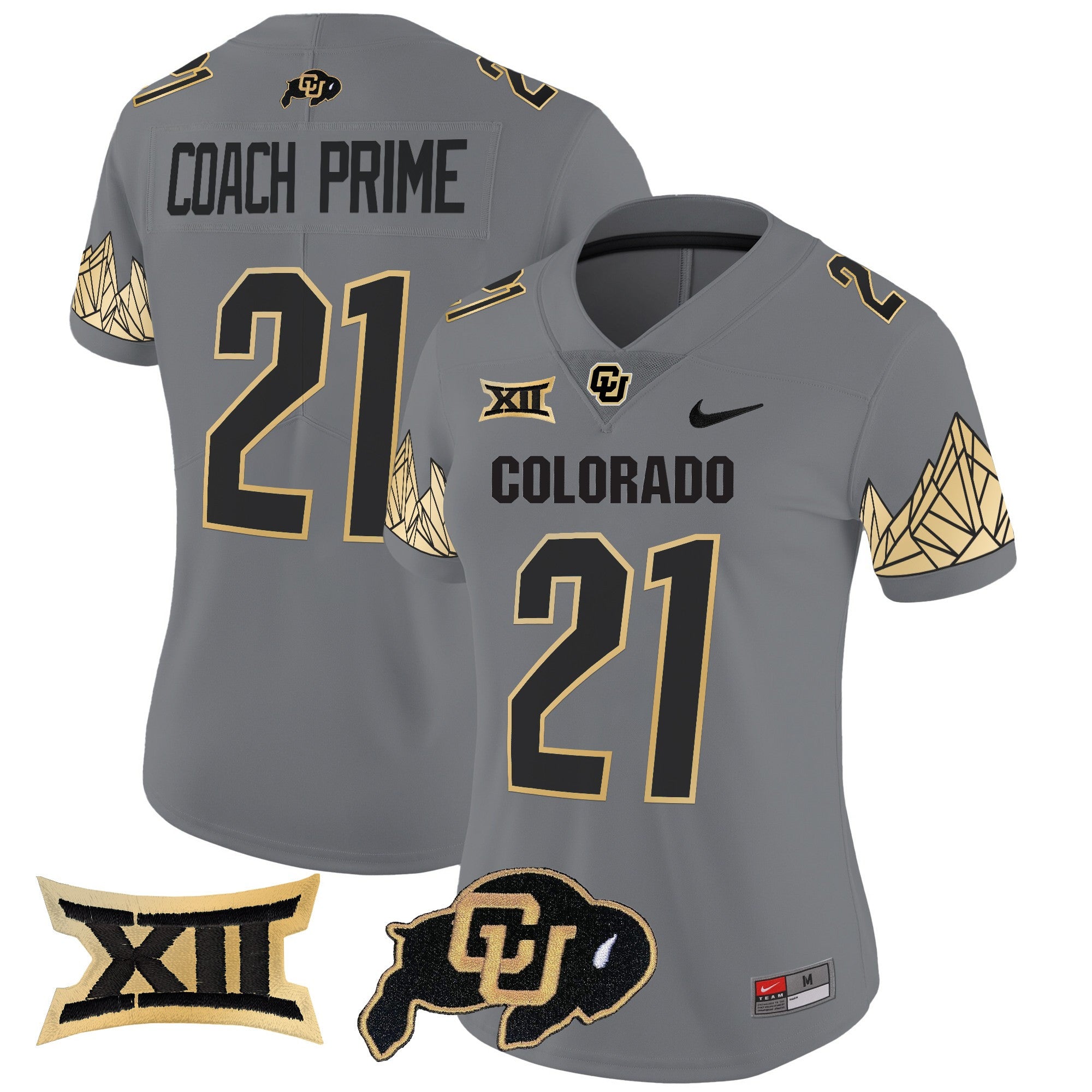 Women's Colorado Buffaloes Vapor Limited Jersey V4 - Big 12 XII Patch - All Stitched