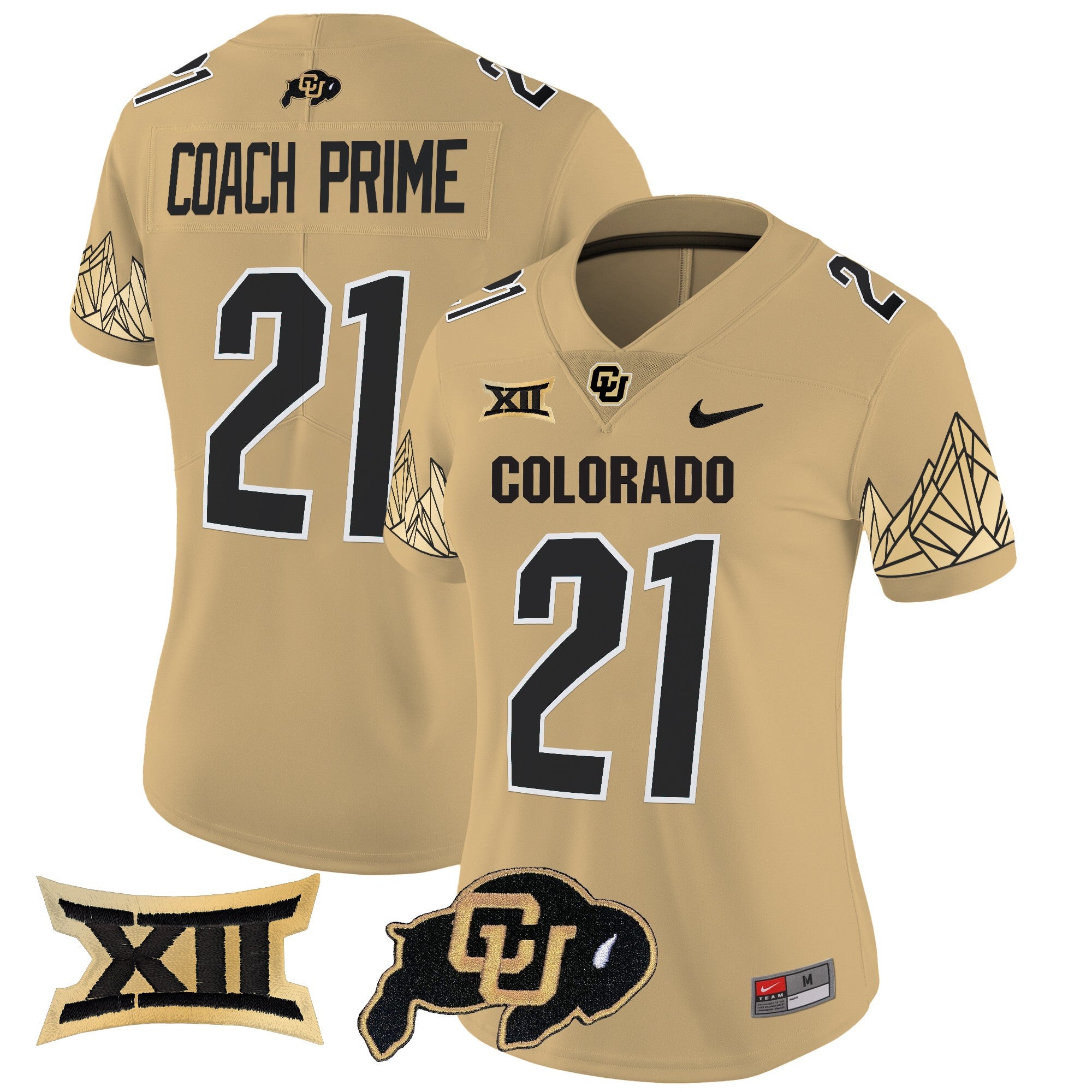 Women's Colorado Buffaloes Vapor Limited Jersey V4 - Big 12 XII Patch - All Stitched