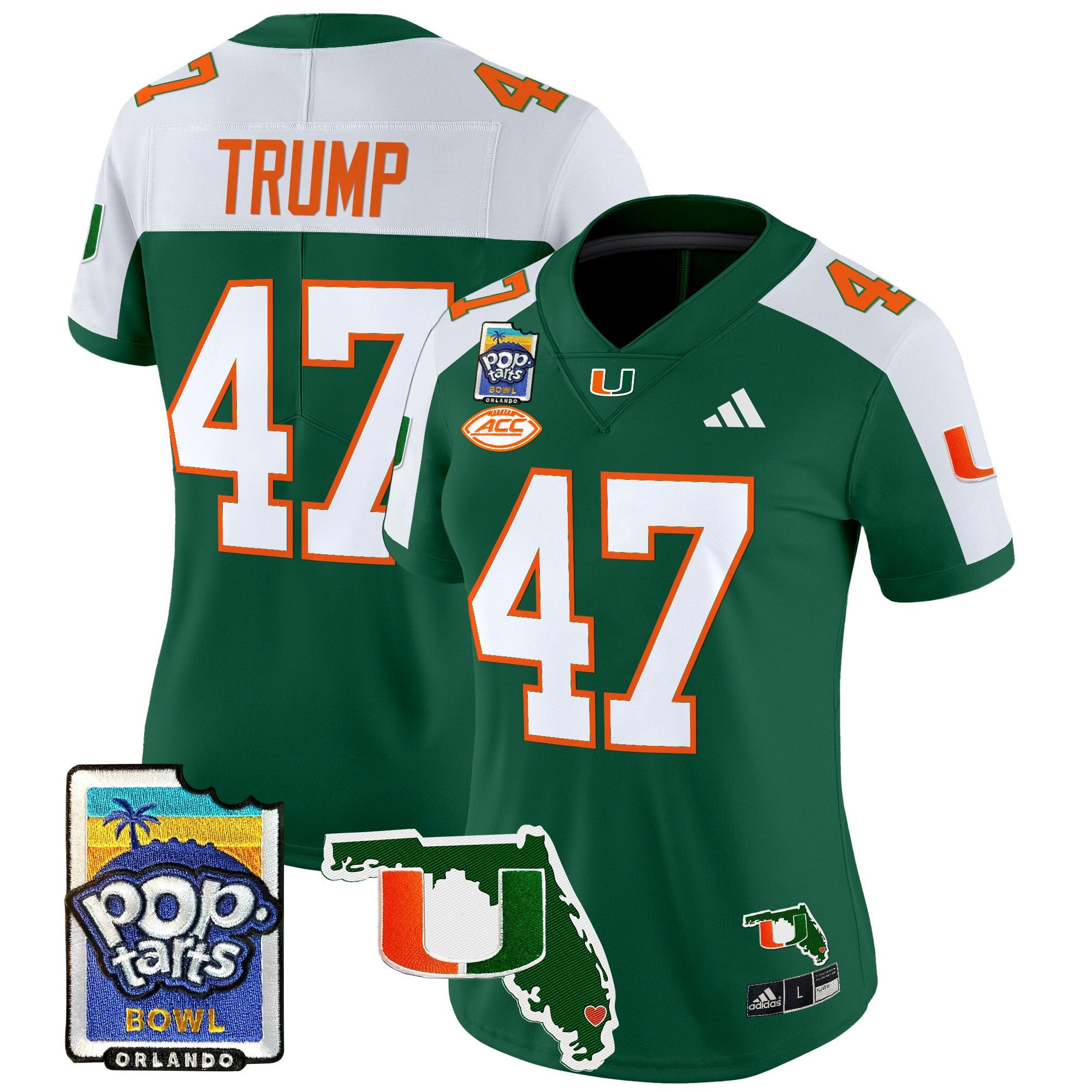 Women's Miami Hurricanes 2025 PopTarts Bowl Patch Vapor Limited Jersey - All Stitched