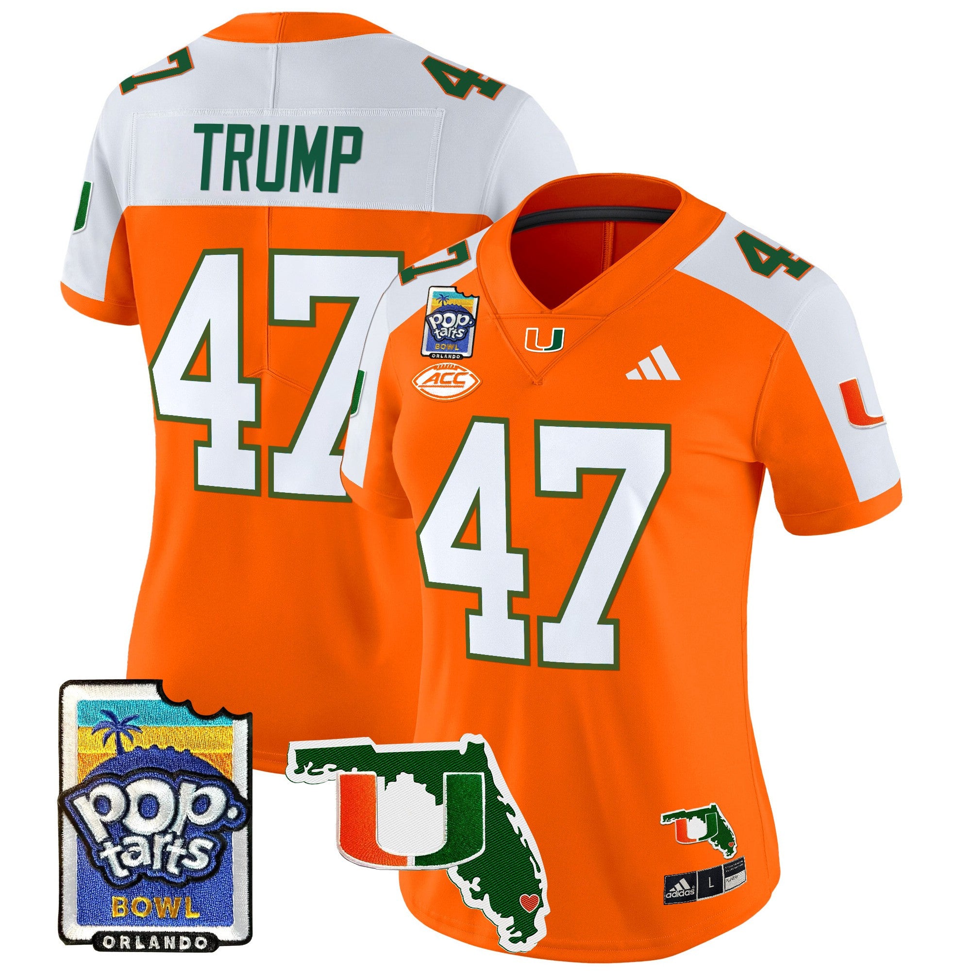Women's Miami Hurricanes 2025 PopTarts Bowl Patch Vapor Limited Jersey - All Stitched