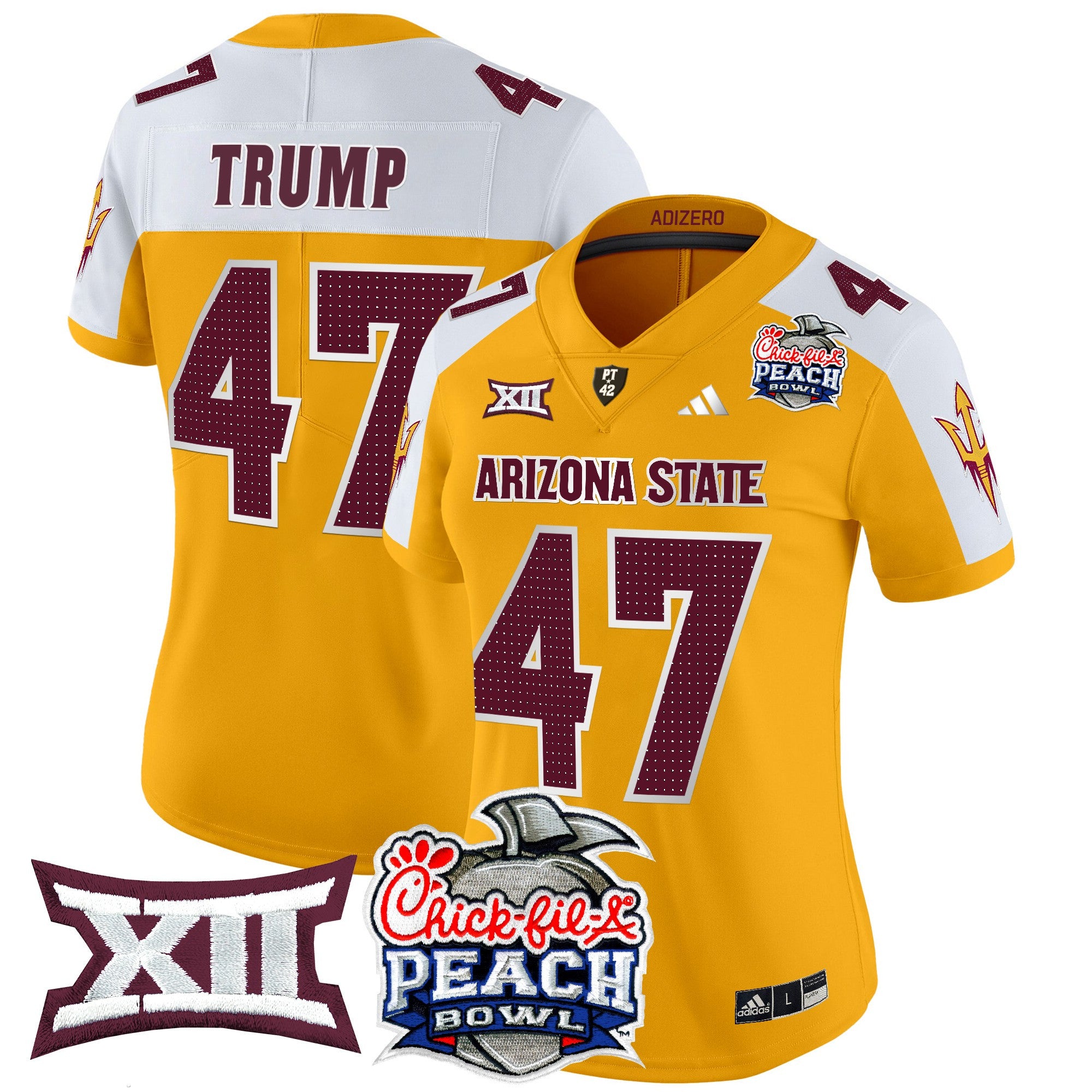 Women's Arizona State Sun Devils 2025 Peach Bowl Vapor Limited Jersey V2 - All Stitched